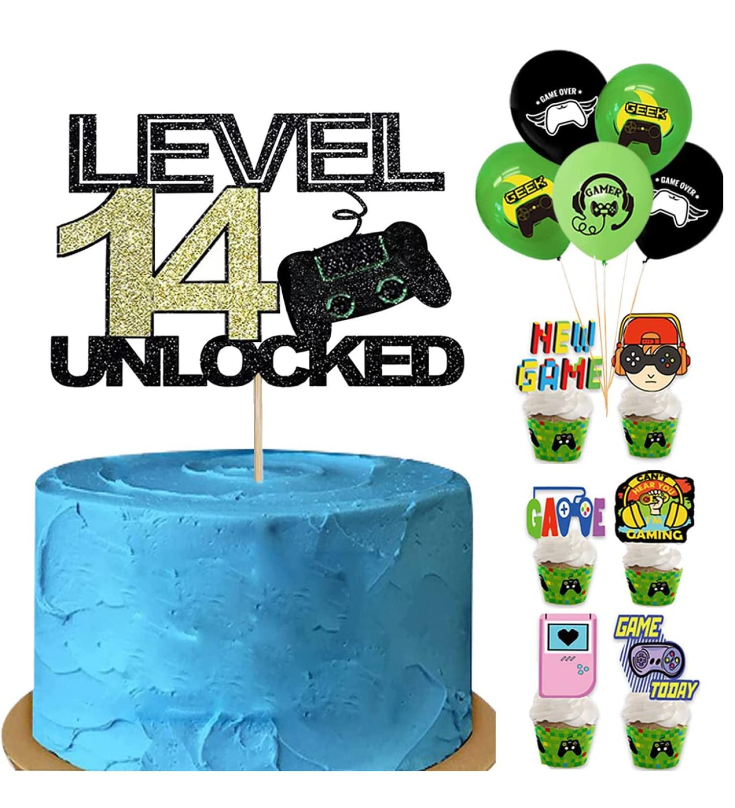 14th Birthday Cake Toppers for Boys 14th Video Game Cake Toppers 24PCS Boys Birthday Party Decorations Gaming Theme Cake Toppers with Ballons 14th Personalised Cake Topper for Boys (14) - Buy Online on GoSupps.com