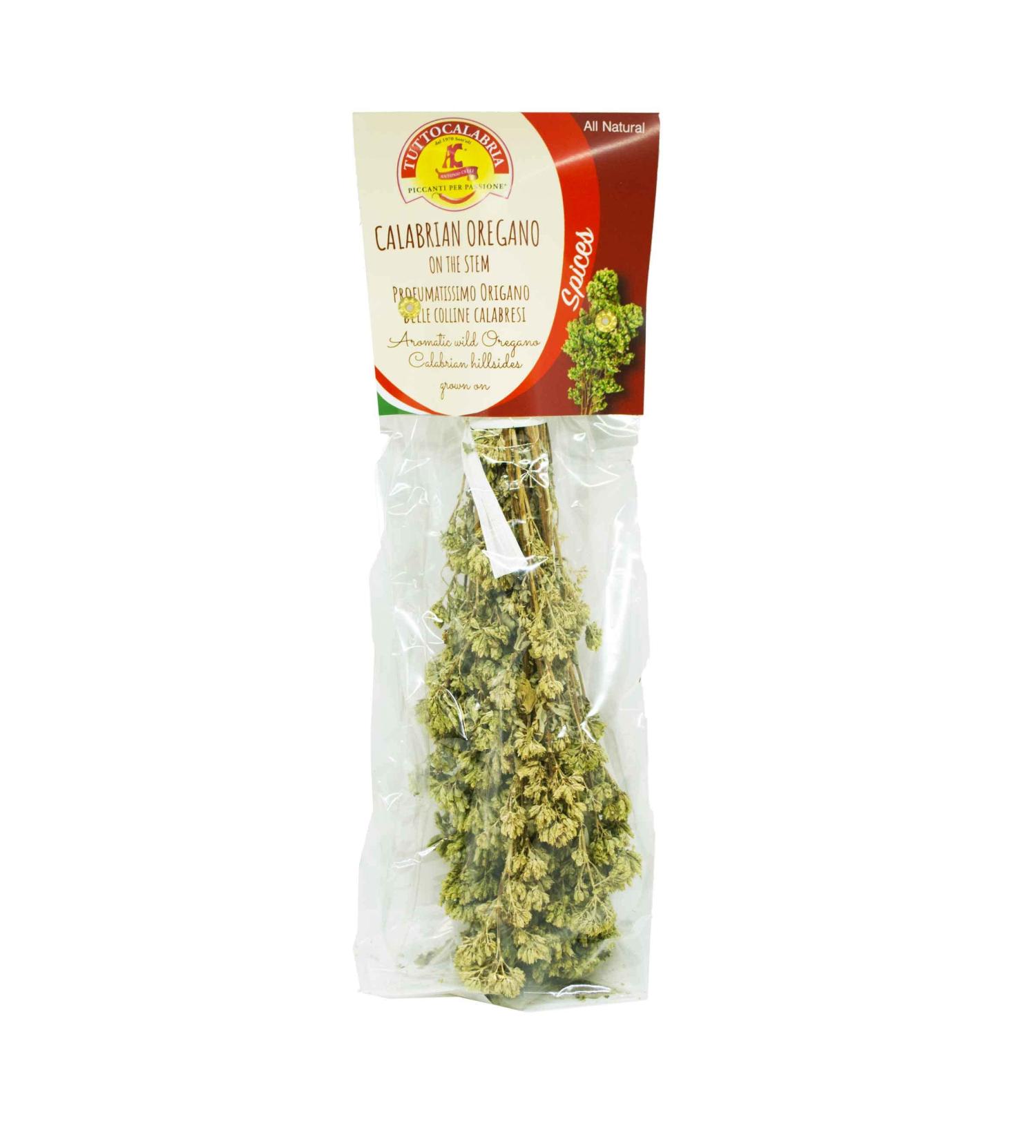 TuttoCalabria Dried Calabrian Oregano on the Stem 40g - Authentic All Natural Non-GMO from Italy - Buy Online on GoSupps.com