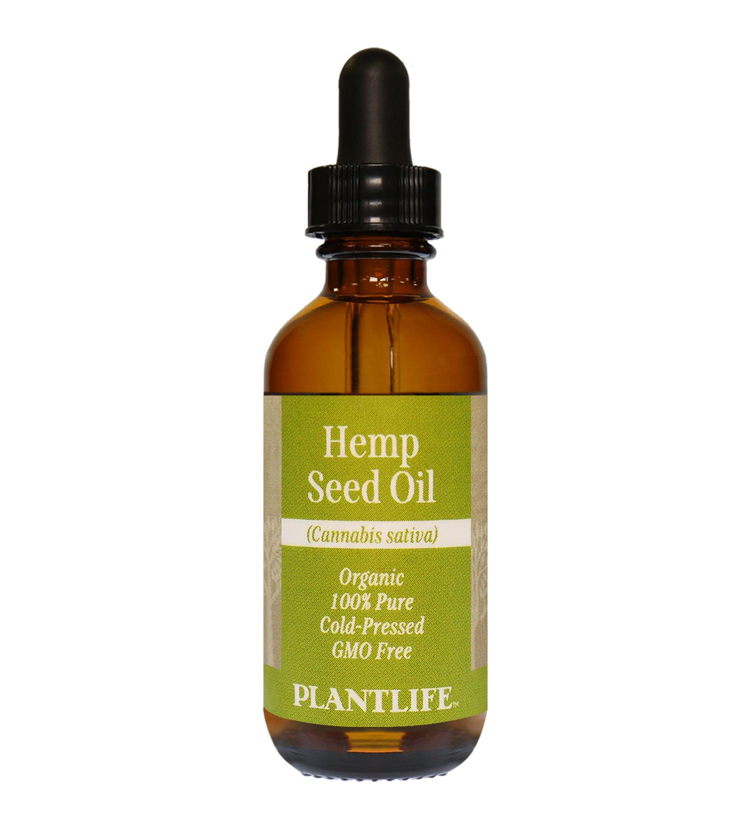 Plantlife Organic Hemp Seed Oil 2 oz - 100% Pure Cold Pressed Base Oil - Buy Online on GoSupps.com