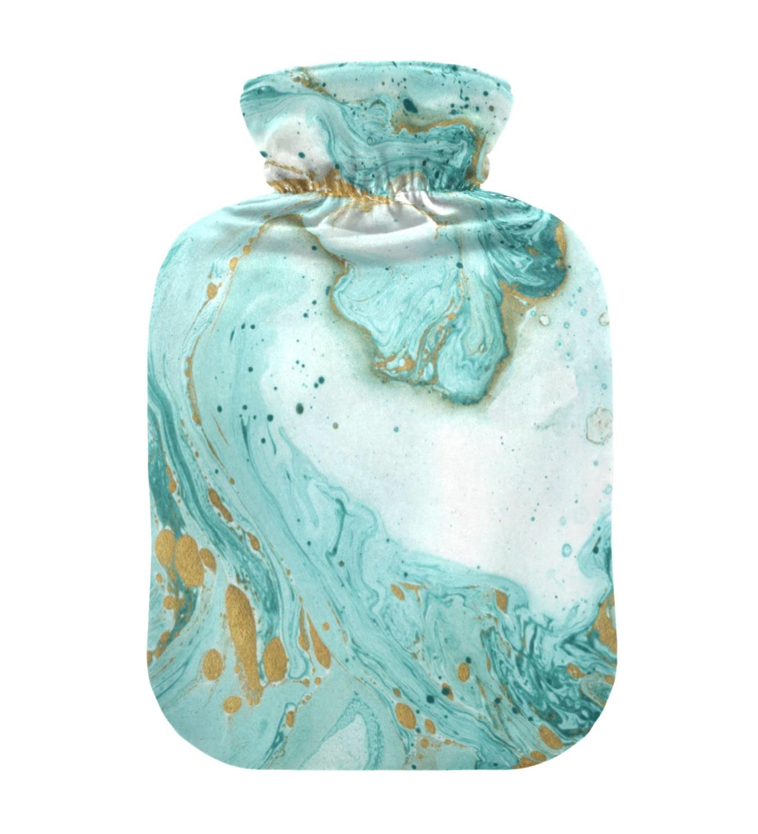 Marble Hot Water Bottle with Cover - 1L Pain Relief for Hands & Feet | Heat & Cold Therapy - Buy Online on GoSupps.com
