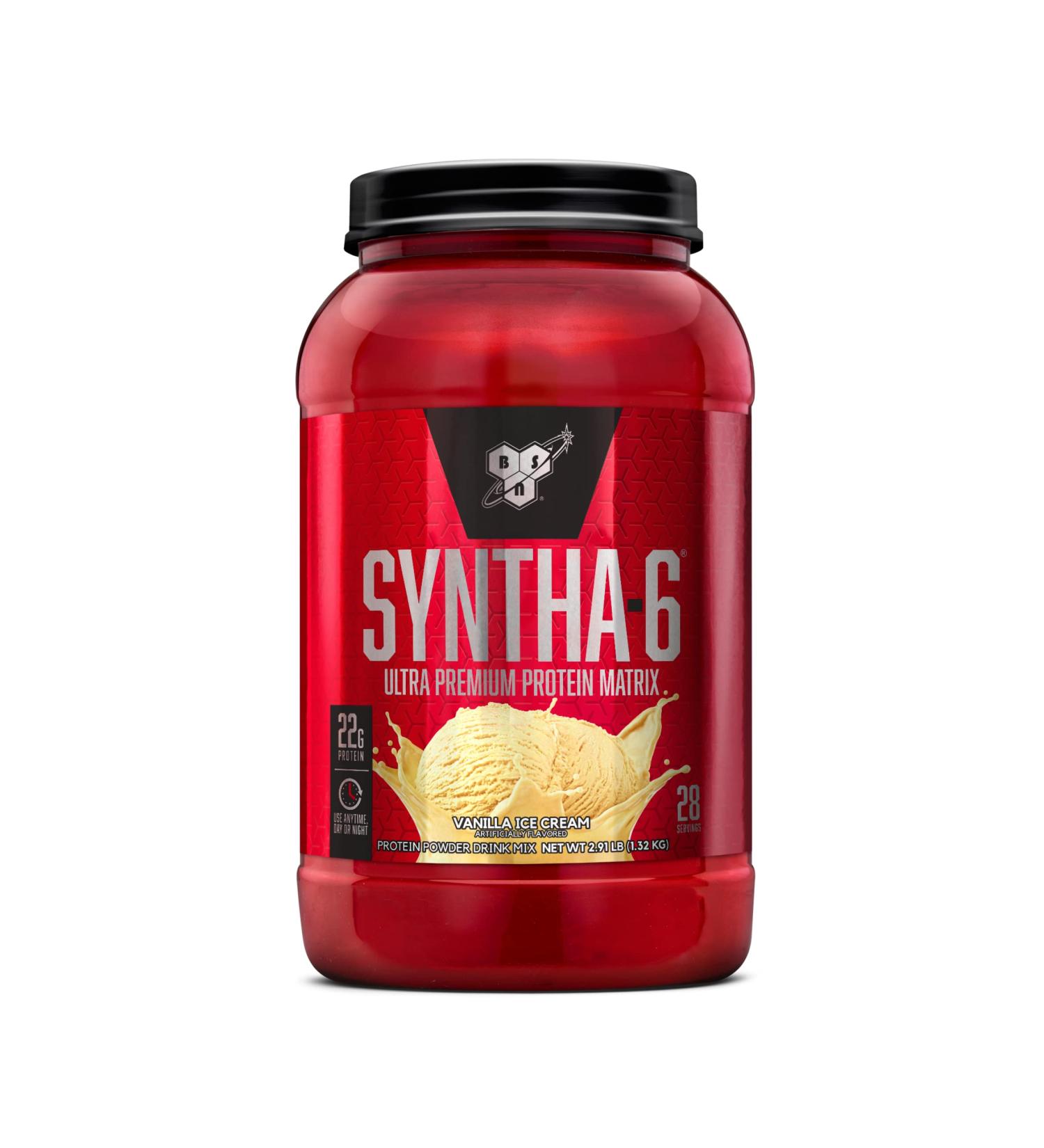 BSN SYNTHA-6 Vanilla Whey Protein Powder - 28 Servings, Micellar Casein & Milk Protein Isolate, Vanilla Ice Cream Flavor - Buy Online on GoSupps.com