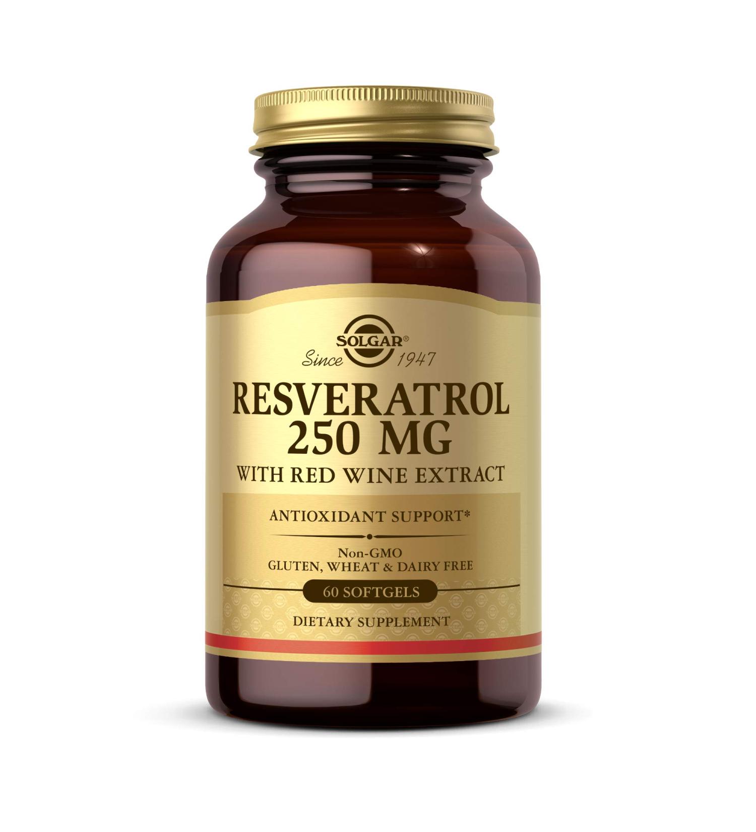 Solgar Resveratrol 250 mg - 60 Softgels | Antioxidant Support & Wellness - Buy Online on GoSupps.com