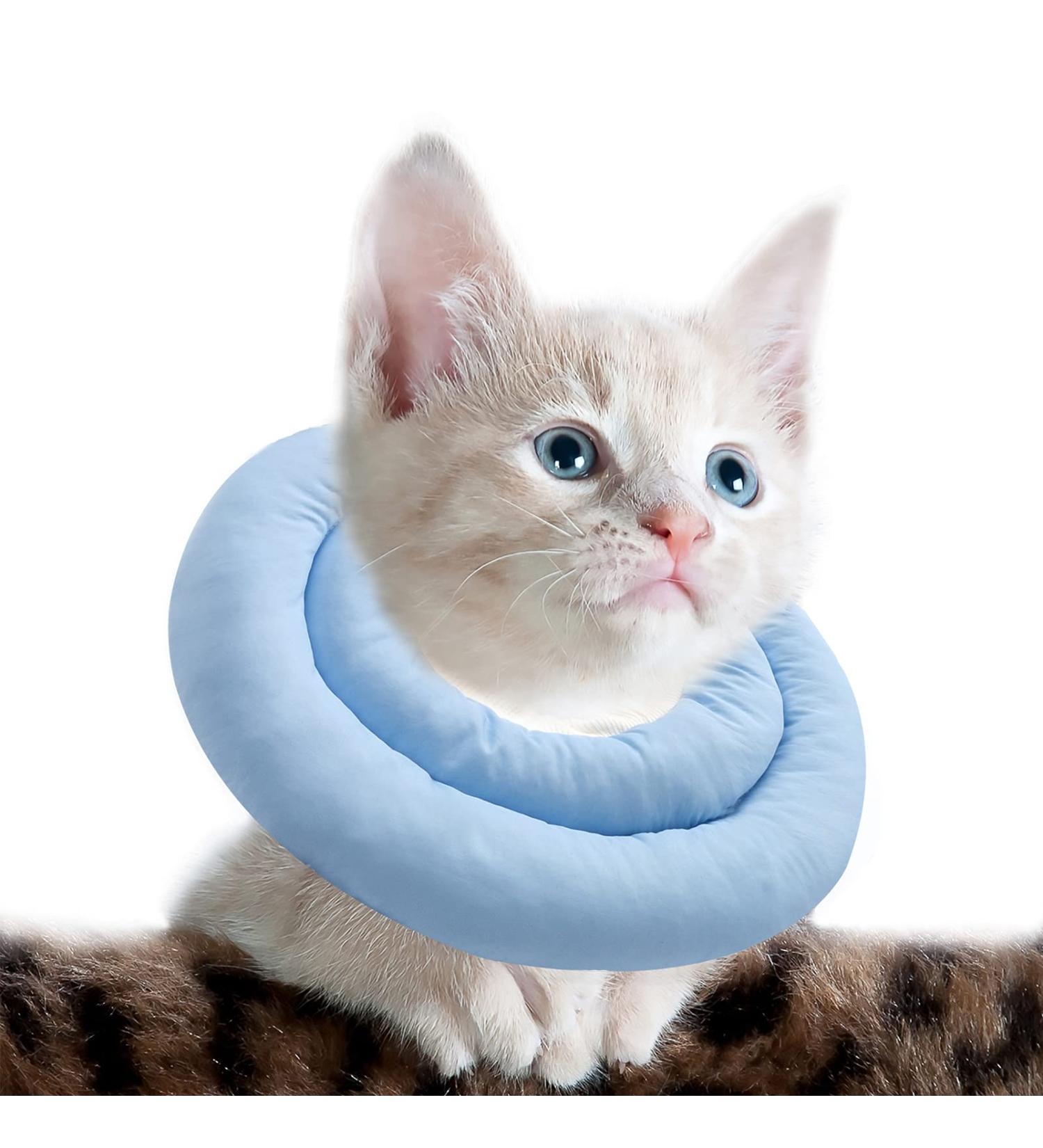 Ohcozzy Adjustable Waistband Cat Collar - Soft Anti-Leak Protective Neck Rope for Pets (Size M Light Blue) - International Shipping Available - Buy Online on GoSupps.com