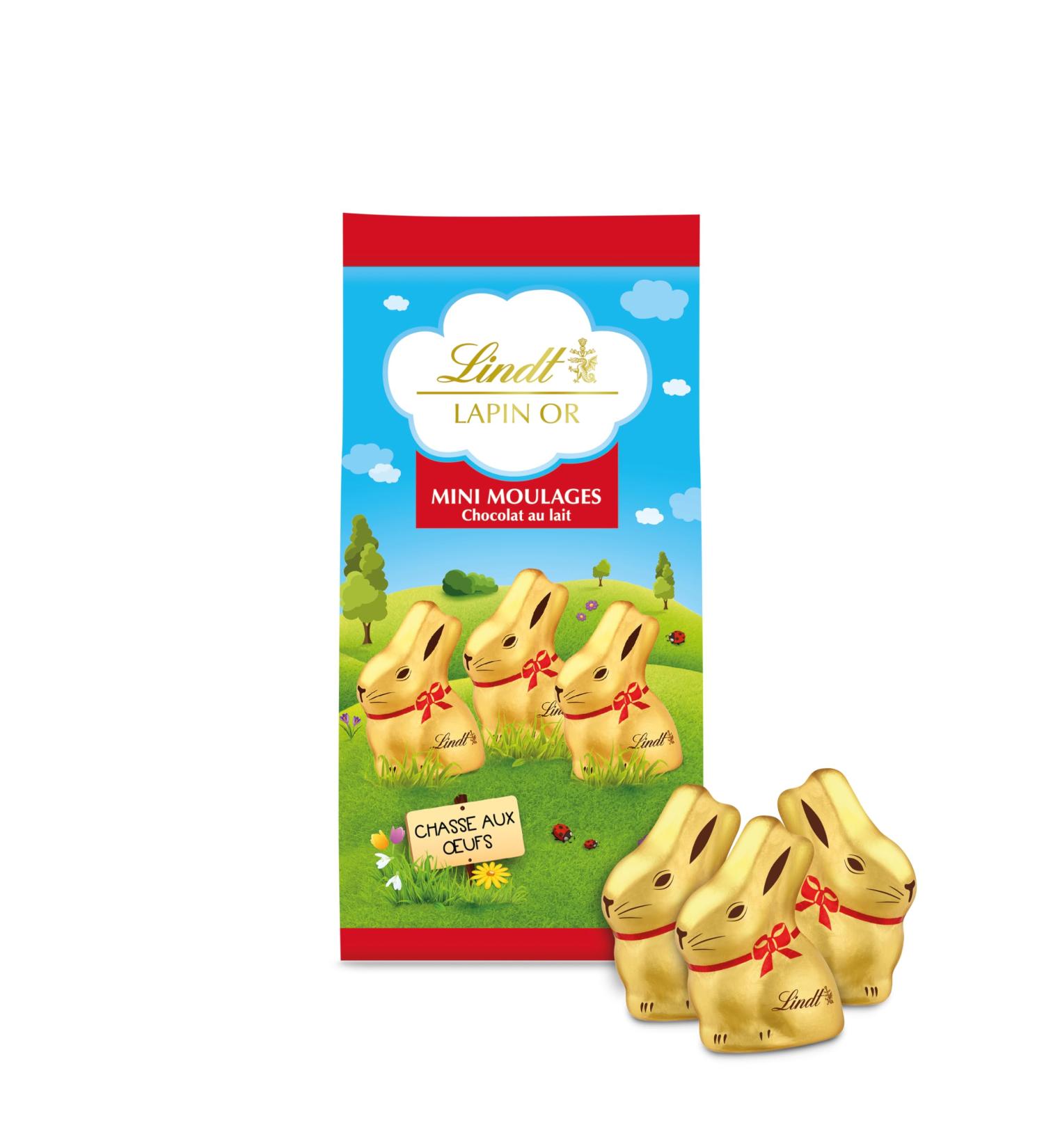 Lindt - Mini-Moulage Bag GOLD RABBIT - Milk Chocolate - Ideal for Easter 120g - Buy Online on GoSupps.com