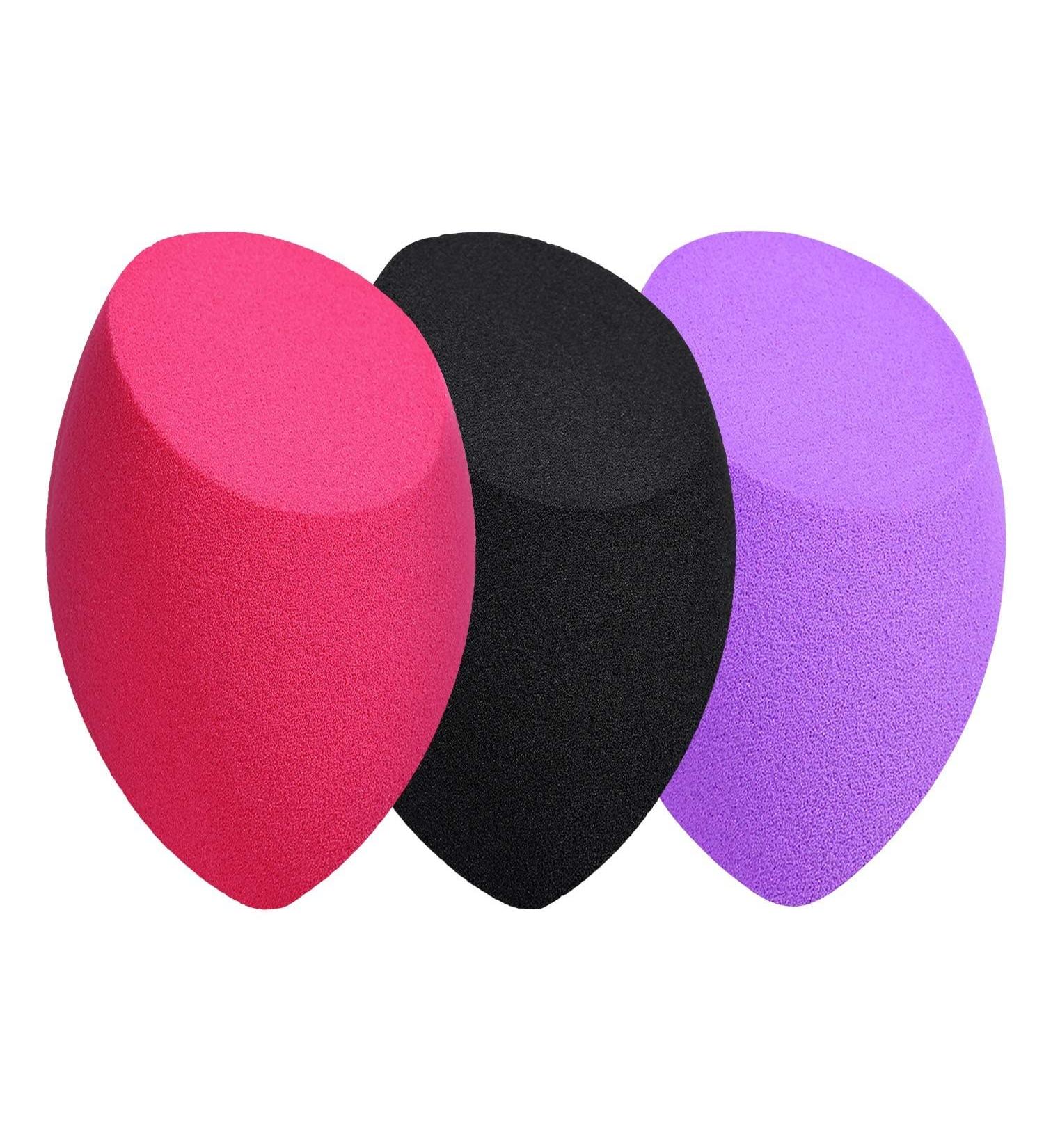 Professional Makeup Sponge 3-Pack by Larbois for Powder, Cream, or Liquid - Red+Black+Purple - Buy Online on GoSupps.com