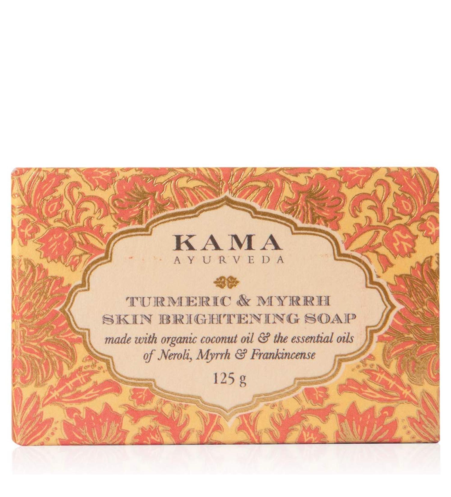 Kama-Ayurveda Red Sandalwood Soap | Ayurvedic Herbal Soap with Pure Sandalwood Oil - 125g - Buy Online on GoSupps.com
