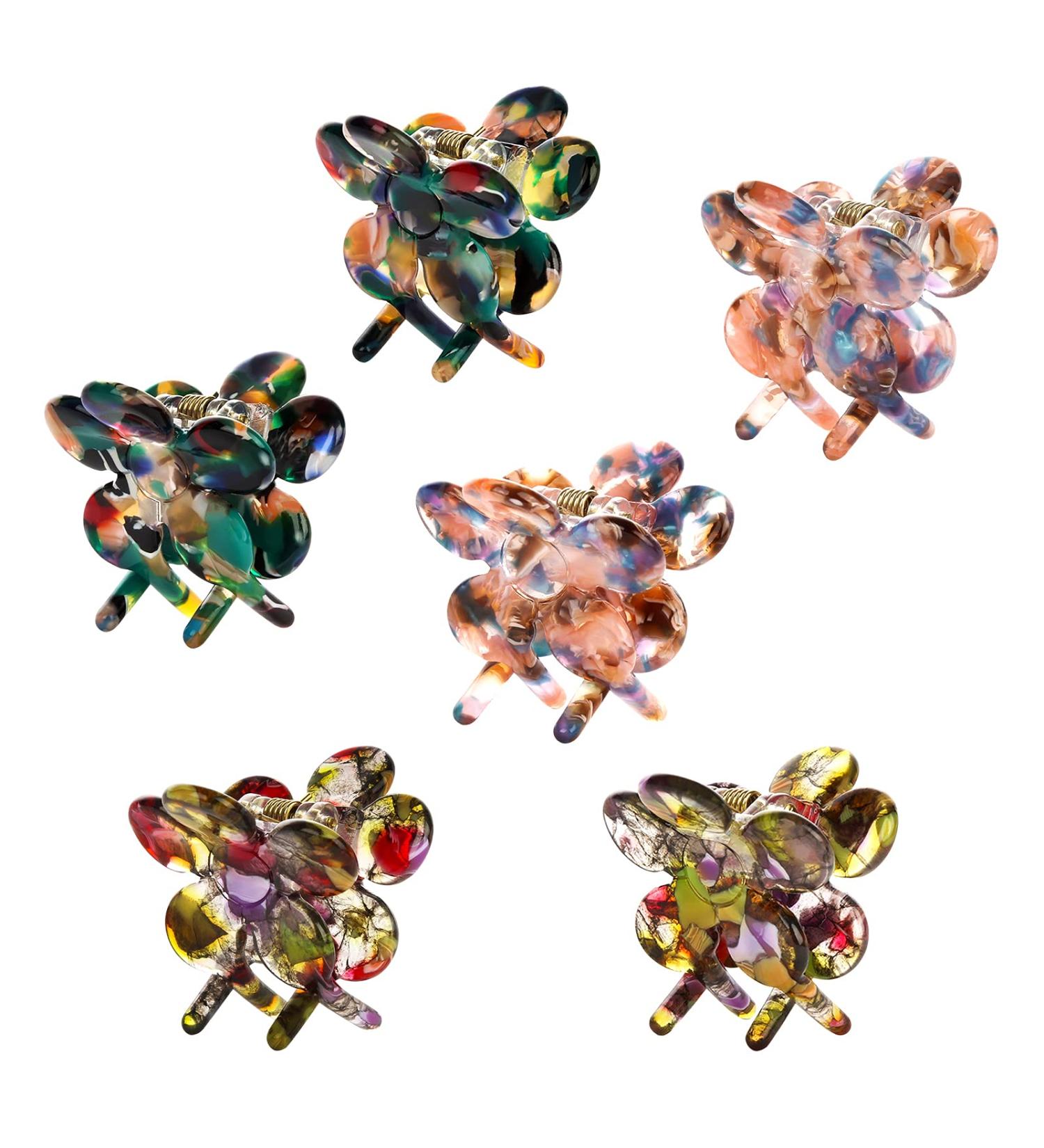Cobahom 6 Pack Flower Hair Clips - Vintage Hairpin Claw Clips for Women - No-Slip Cellulose Acetate Jaw Clamps - Thin Hair Styling Accessories - 2 Dark Green & 2... - Buy Online on GoSupps.com