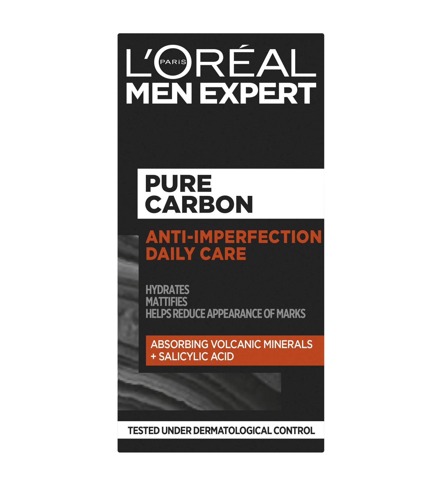 L'Oreal Paris Men Expert Pure Carbon Anti-Imperfection Daily Care Face Cream 50ml - Buy Online on GoSupps.com