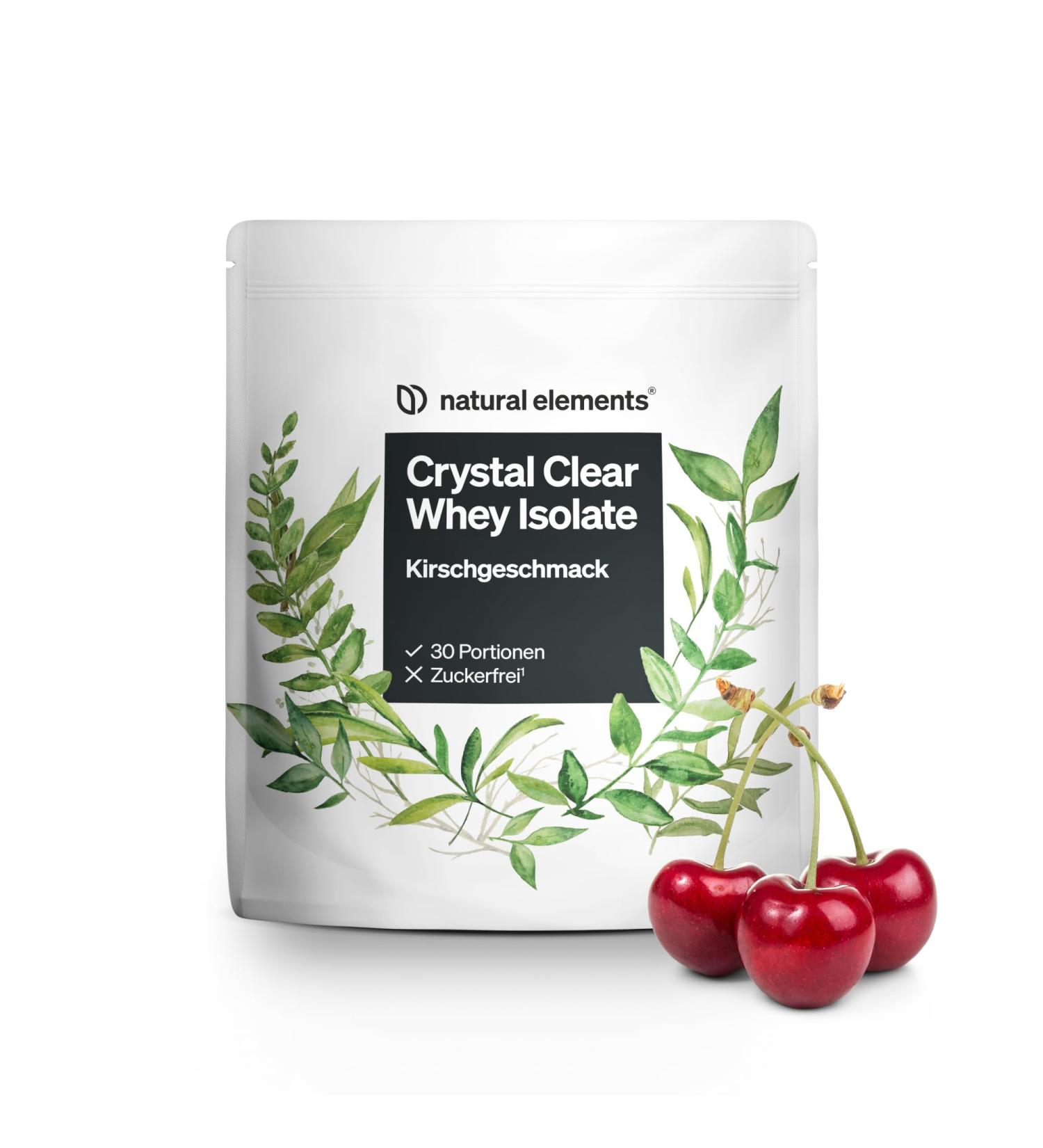 Crystal Clear Whey Isolate 900g - Cherry Flavor Protein Powder | Refreshing Protein Shake | Made in Germany - International Shipping Available - Buy Online on GoSupps.com