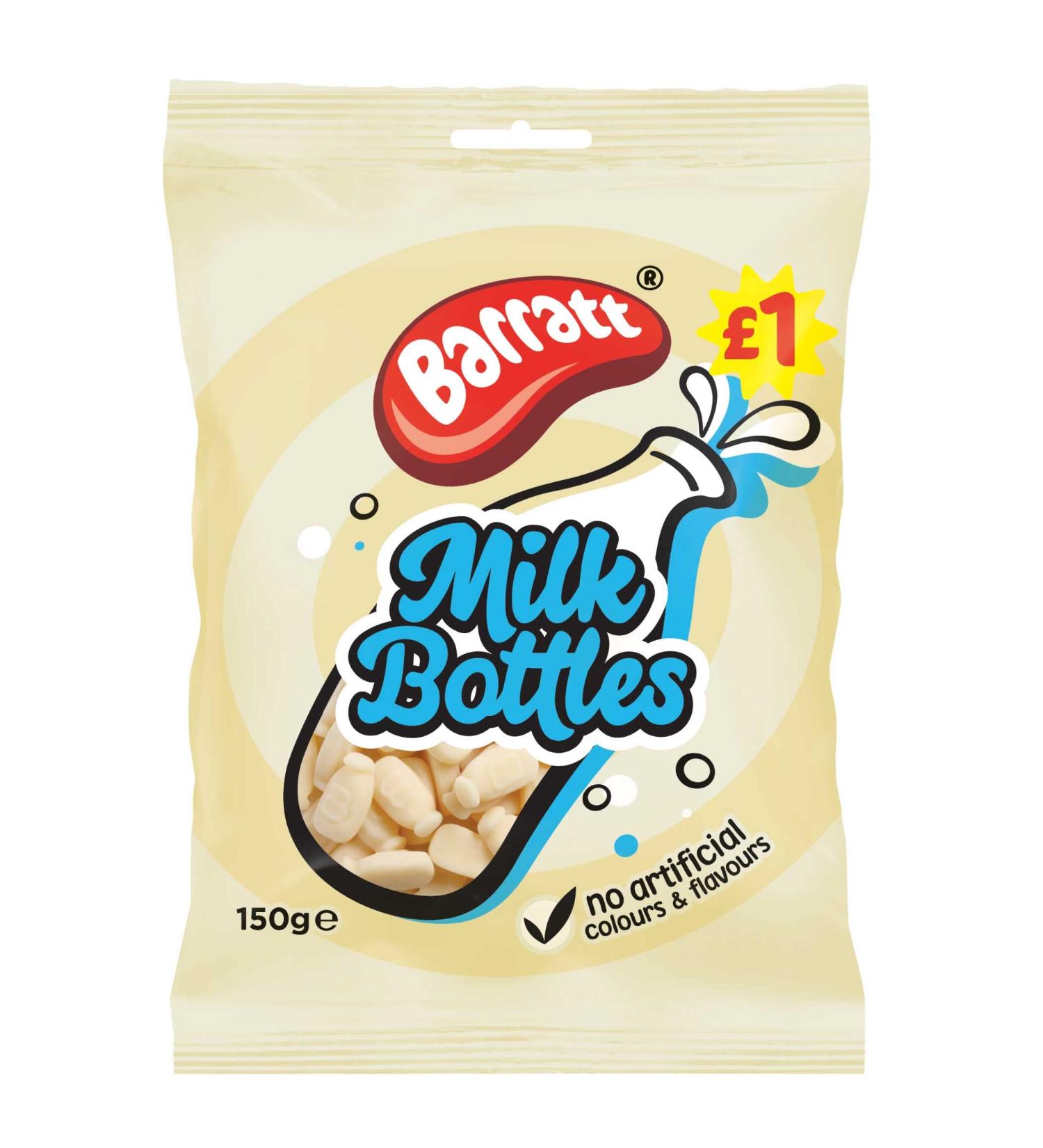 Barratts Sweets 12 Bags (Barrats Milk Bottles 12 x 150g)