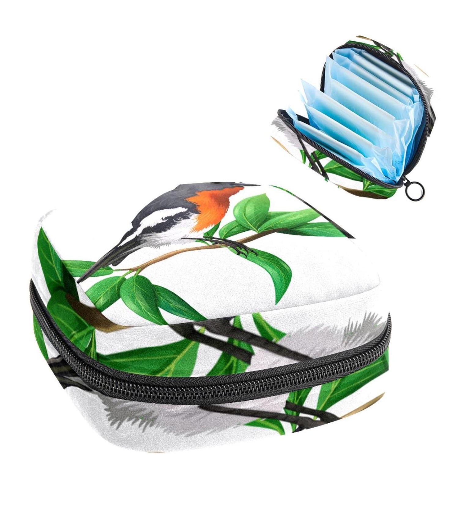 Multicolored Wild Bird Storage Bag for Women | Portable Menstrual Cup & Tampon Holder | Ideal for Teens | Versatile Nursing Pad Pockets - Buy Online on GoSupps.com