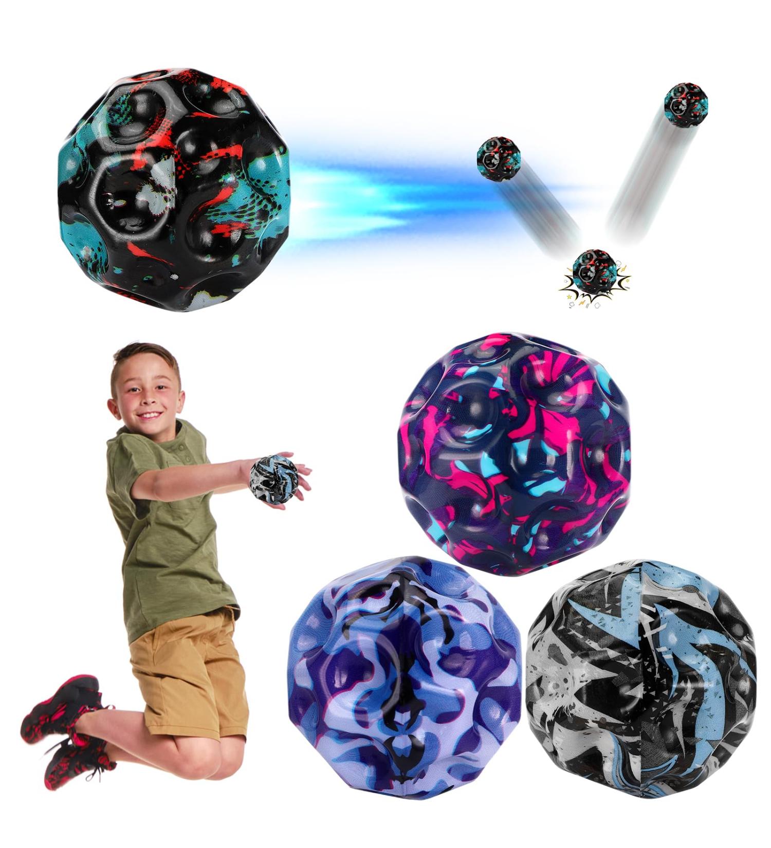 Mkitnvy 4 pieces astro jump ball 7cm jumps rubber ball moon space ball mini bouncing ball toy planet bouncy balls make a bold bouncing ball bouncing ball for children party poison
