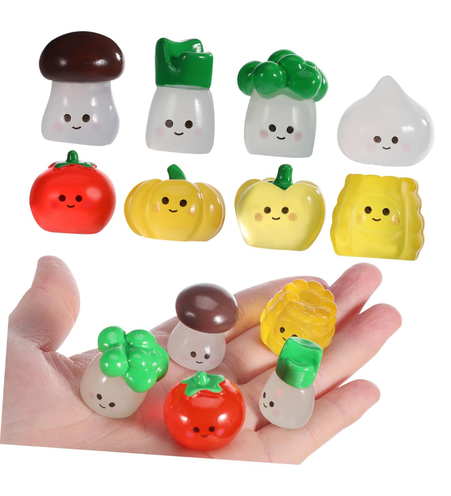 Toddmomy 8 Pcs Little Vegetable Doll Garlic Bell Pepper Mushroom Decor Sweet Peppers Bonsai Broccoli Mini Vegetables Garden Vegetable Model Fake Vegetables Miniature Resin - Buy Online on GoSupps.com