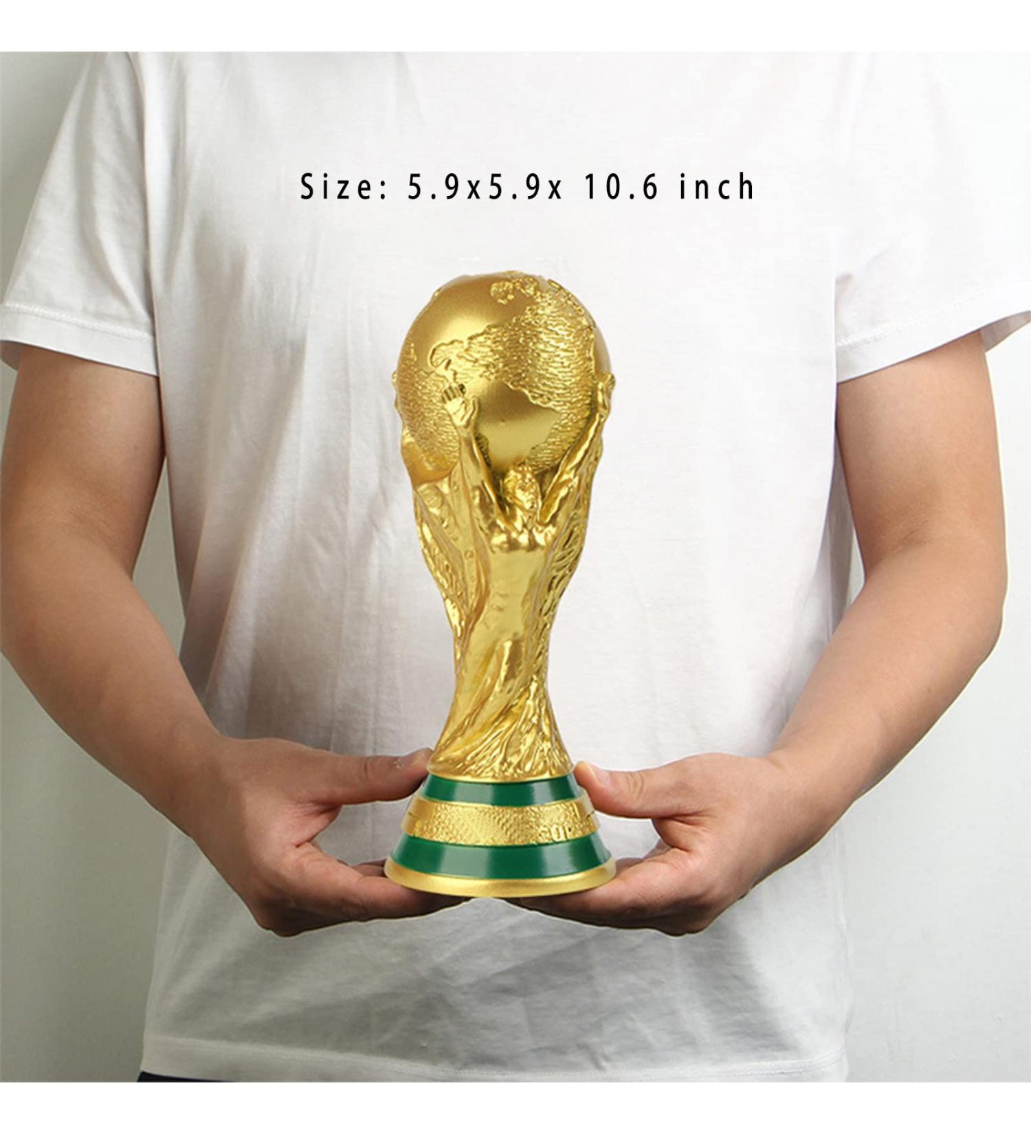 LNGODEHO 2022 World Cup Qatar Replica Trophy in Display Case - Resin Sculpture (10.6 inch) | Collect World Soccer's Biggest Prize - Buy Online on GoSupps.com