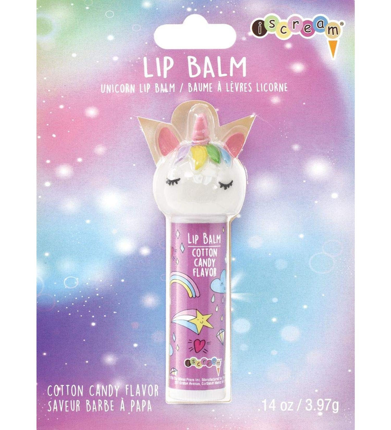 iscream Sleeping Unicorn Shaped Cotton Candy Scented Lip Balm