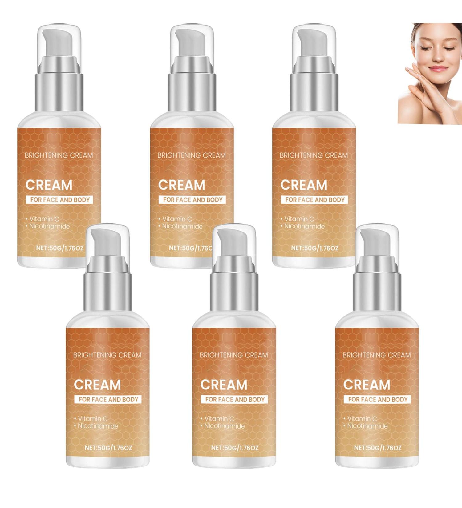 Cr me visage claircissante et claircissante hydratante en profondeur r duit les rides et ridules r duit les imperfections anti- ge lisse et unifie le teint douce et sans danger. (6pcs) - Buy Online on GoSupps.com