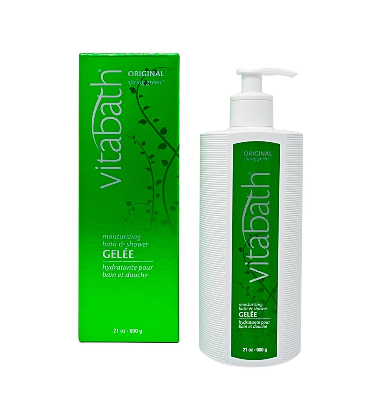 Vitabath Original Spring Green Moisturizing Bath & Shower Gel - 21 oz | Botanical Skin Rejuvenation Body Cleanser with Patchouli Extract - Buy Online on GoSupps.com