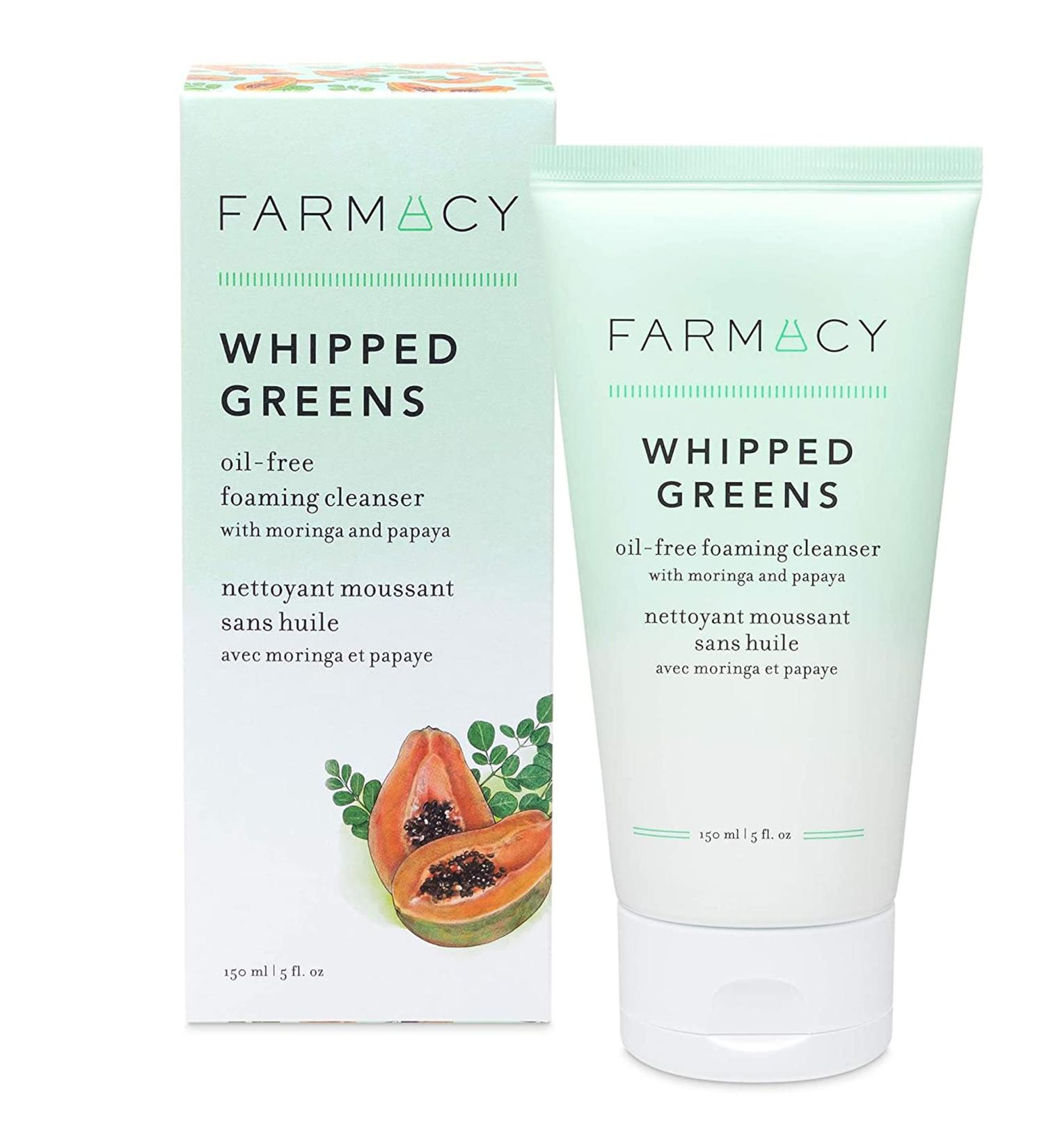 Farmacy Whipped Greens Face Wash - Oil Free Foaming Cleanser for Combination and Oily Skin (5.0 Fl Oz) - Buy Online on GoSupps.com