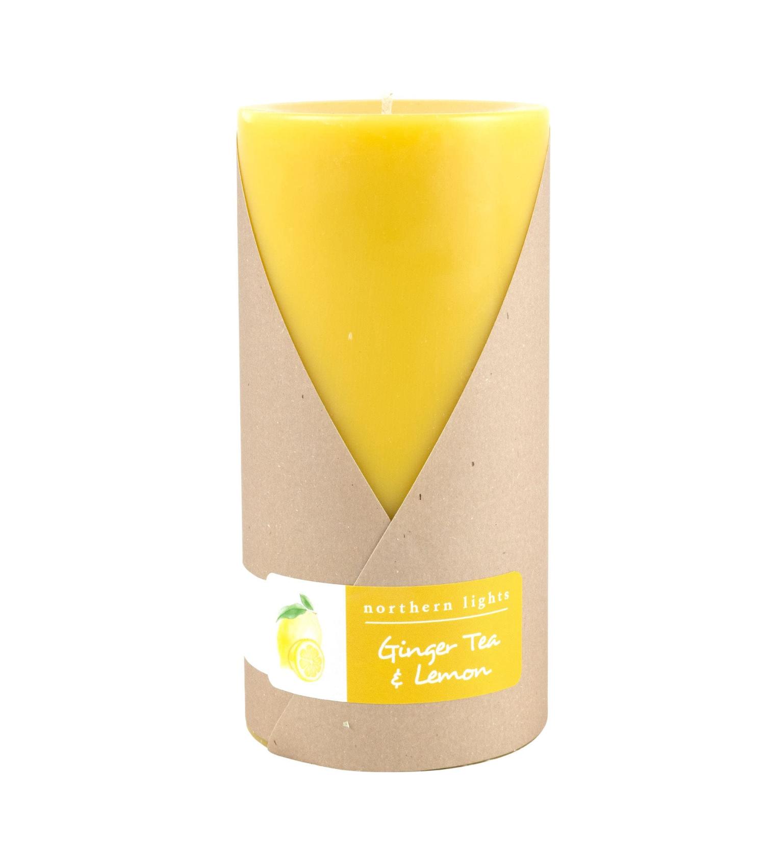Northern Lights Candles Fragrance Palette Pillar 3x6 Ginger Tea and Lemon