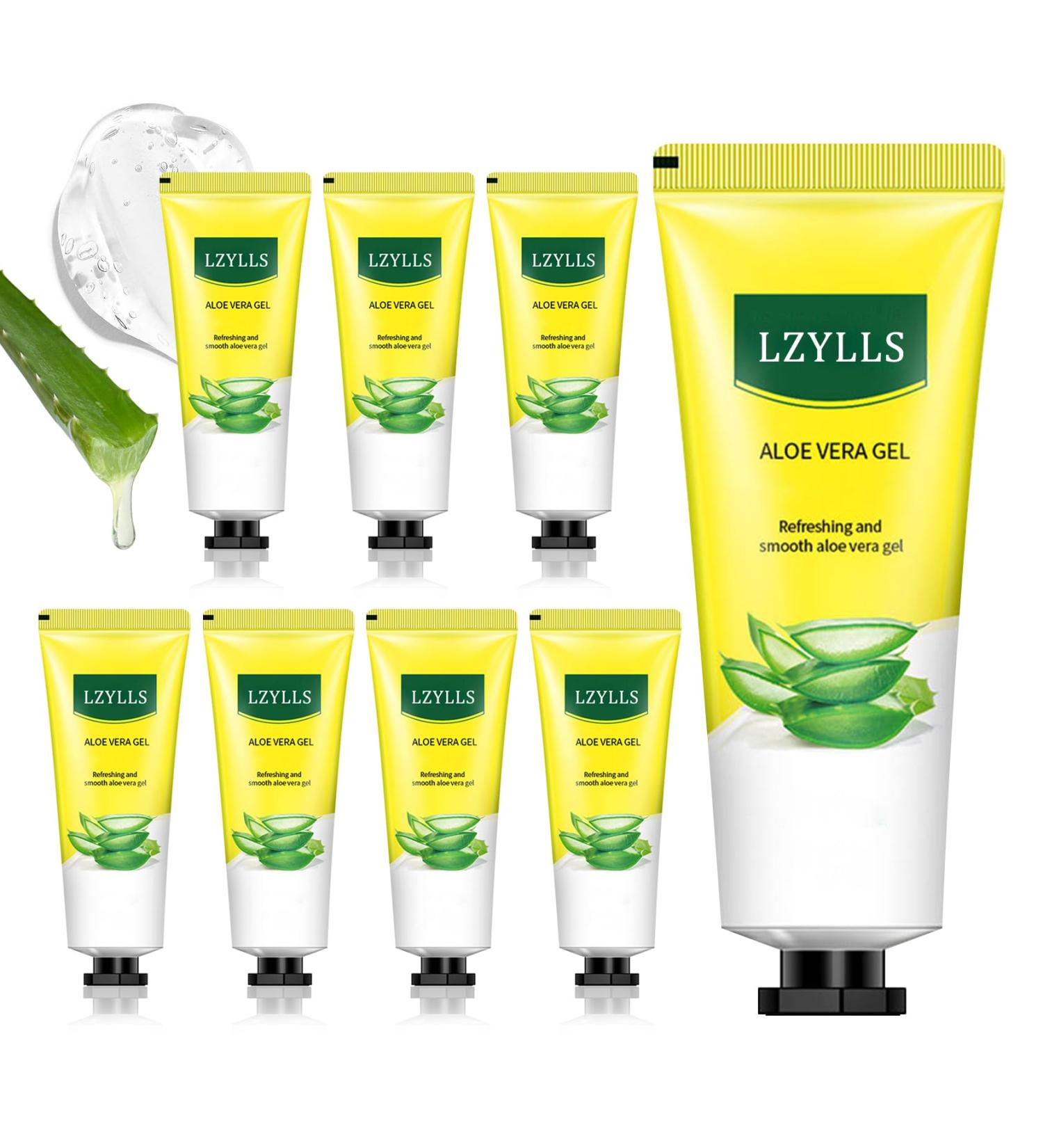 Hydrating Travel Size Aloe Vera Gel for Sunburn Relief | Fast Absorbing Non-Sticky After Sun Lotion for Face - Buy Online on GoSupps.com