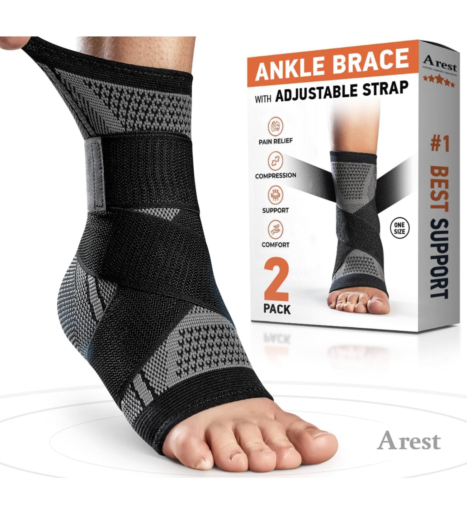 AREST Ankle Bandage 2-Pack - Ultra Thin Foot Tape for Support & Stability - Premium Foot Bandages for Ankle Relief - Buy Online on GoSupps.com