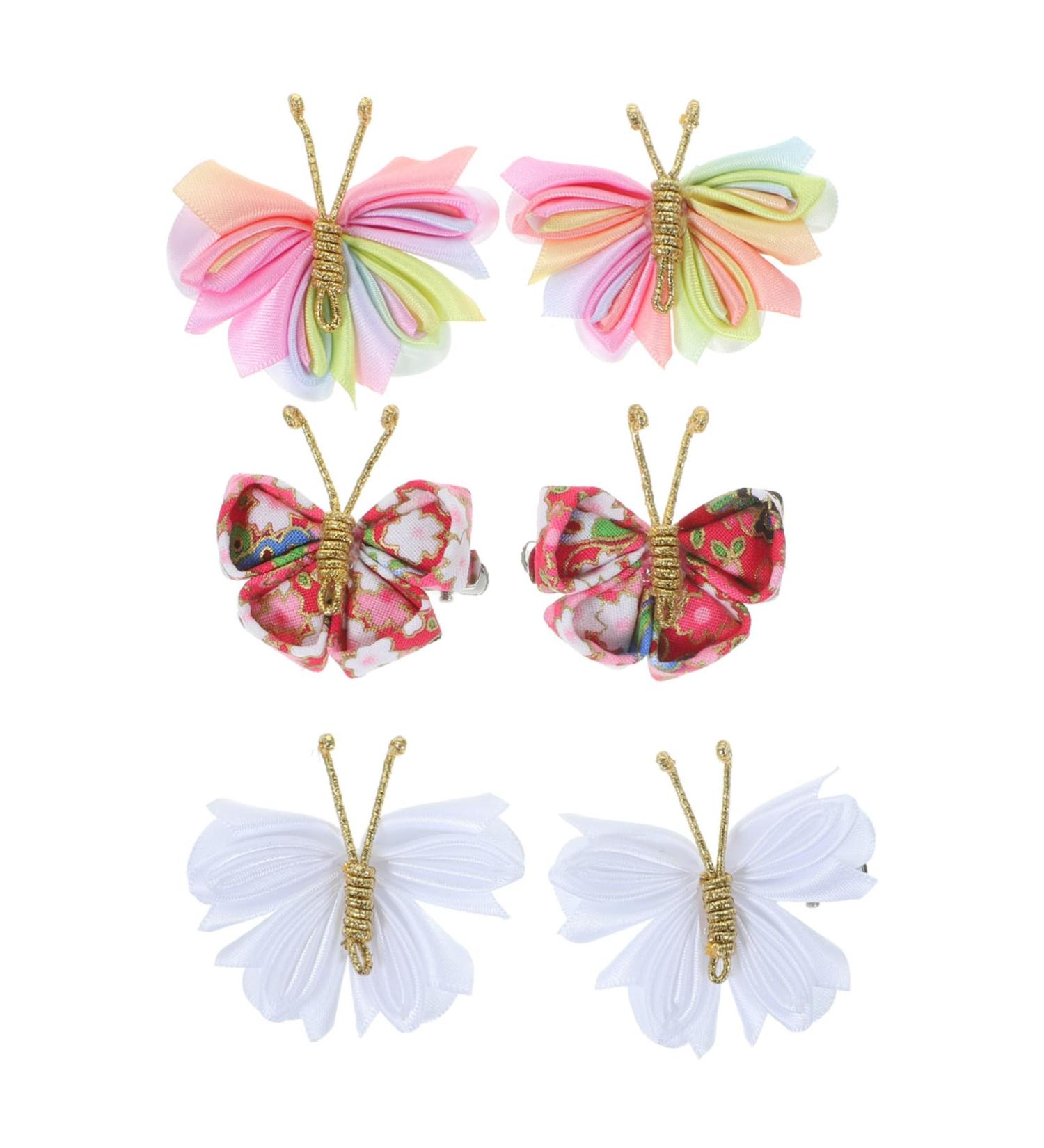 MERRYHAPY 3 Pairs Mini Hair Clip for Kids Butterfly Hair Pin 90s Hair Accessories Trendy Decor Hair Decorations Toddler Hair Accessories Hair Clips Baby Fabric Flash Issue Card - Buy Online on GoSupps.com