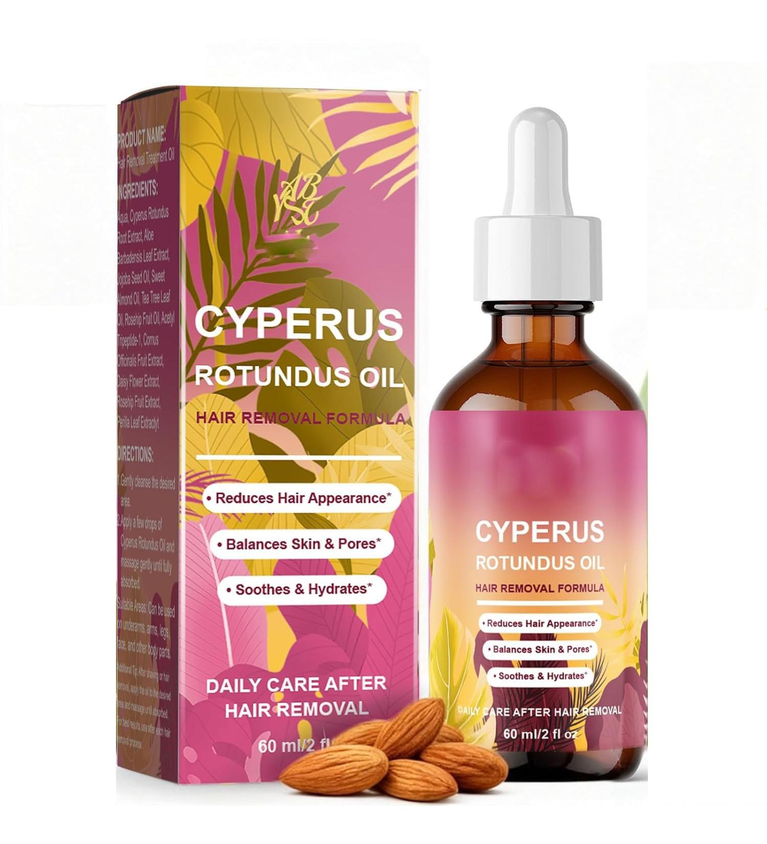 Cyperus Rotundus Hair Removal Oil - Natural Hair Growth Inhibitor | Skin Moisturizing Oil for All Skin Types | 60ml Hair Removal Treatment 1 - Buy Online on GoSupps.com