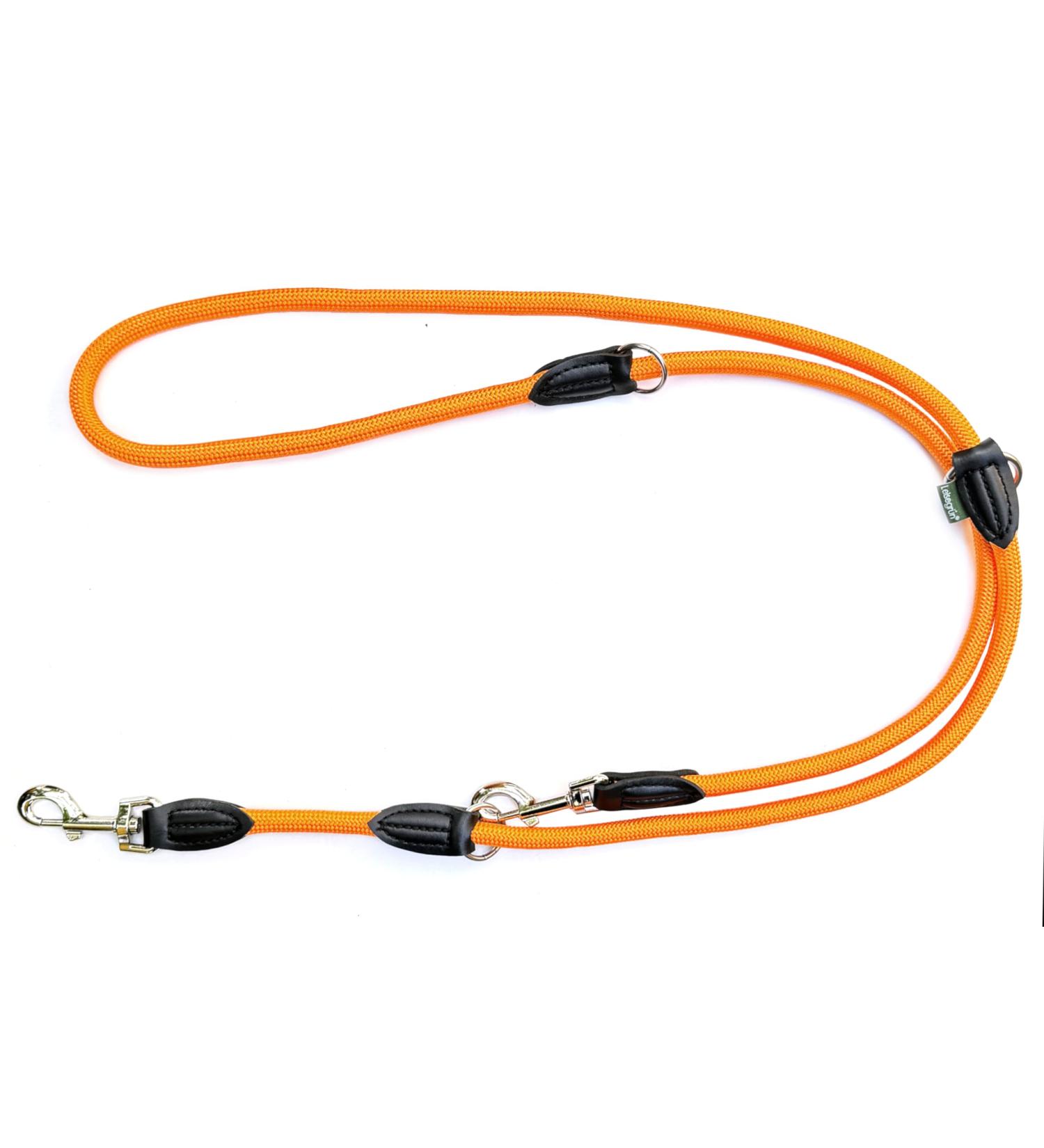 Leitengr n Dog Leash Derby 2m Adjustable Robust Nylon for Medium to Large Dogs | Bright Orange - Buy Online on GoSupps.com