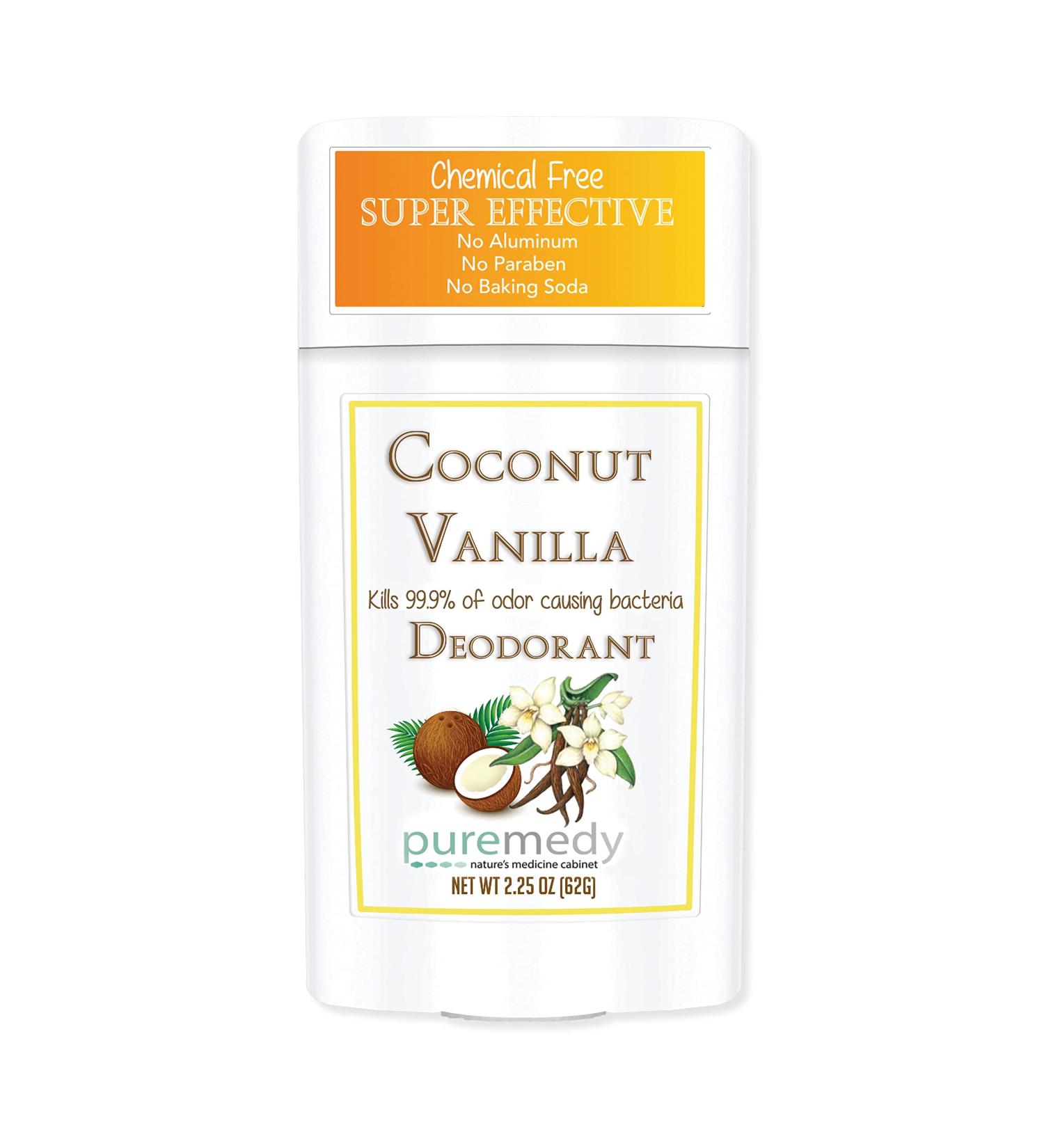 Puremedy Coconut Vanilla Deodorant Stick - Long-Lasting Stay Fresh Formula - Aluminum Free - 2.25 oz - Buy Online on GoSupps.com