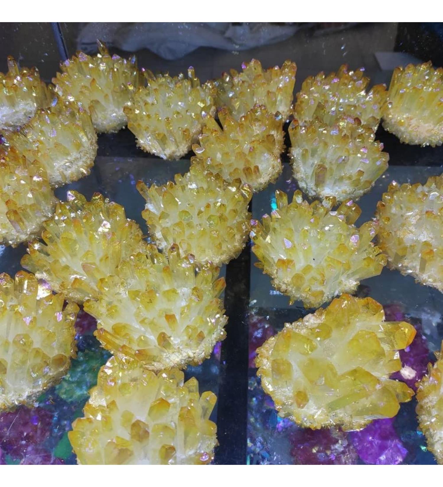 1pcs300-700gNatural Cluster Electroplated Yellow Cluster Reiki Stone Tip House Decorative Can be Used for (Size : 500-600g) HOMEZHOU (Size : 600-700g) - Buy Online on GoSupps.com