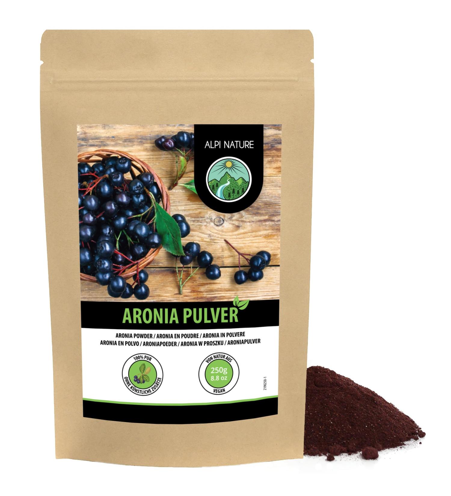 Aronia powder (250g) 100% natural ground aronia vegan lightly ground aronia berries of course without additives - Buy Online on GoSupps.com