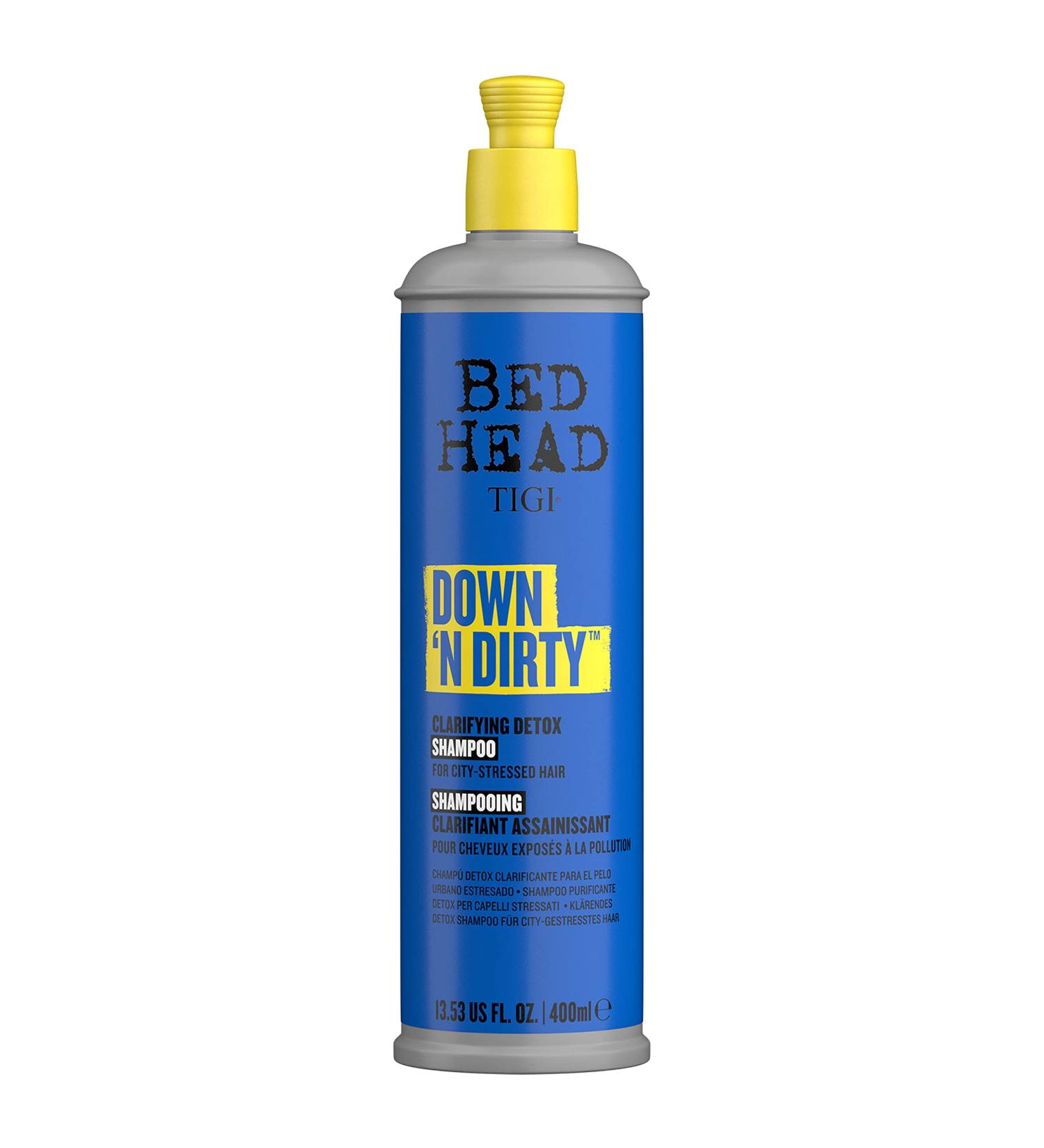 TIGI Bed Head Down N Dirty Clarifying Detox Shampoo - 13.53 fl oz | Deep Cleansing & Purifying Shampoo for All Hair Types - Buy Online on GoSupps.com