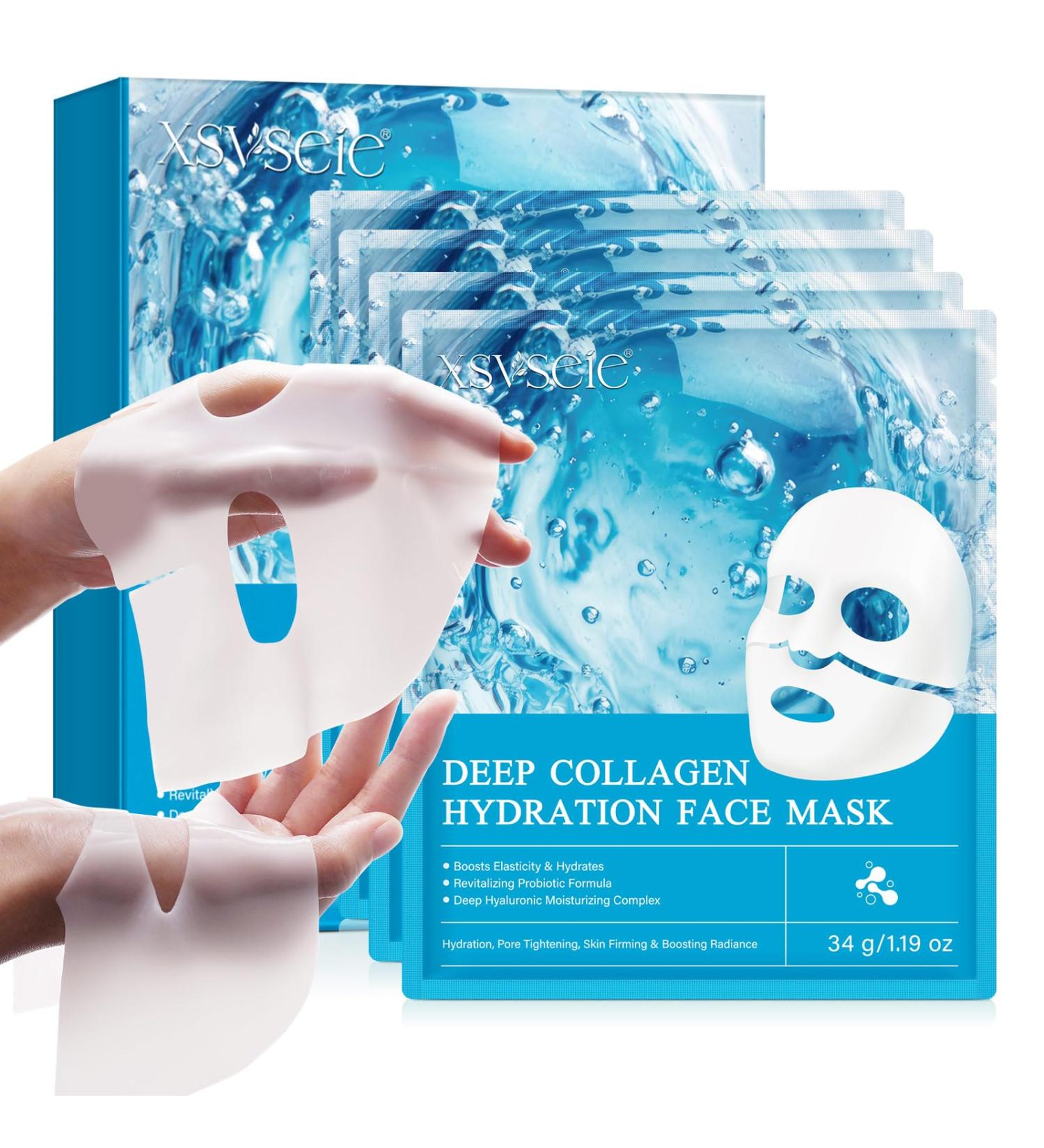 Masque Collagene Visage Korean Bio Collagen Real Deep Mask Masque Hydratant Visage Masque Visage Coreen Collagen Mask pour Raffermissant Antirides Anti- ge Liftant R duisant les Pores Soluble - Buy Online on GoSupps.com