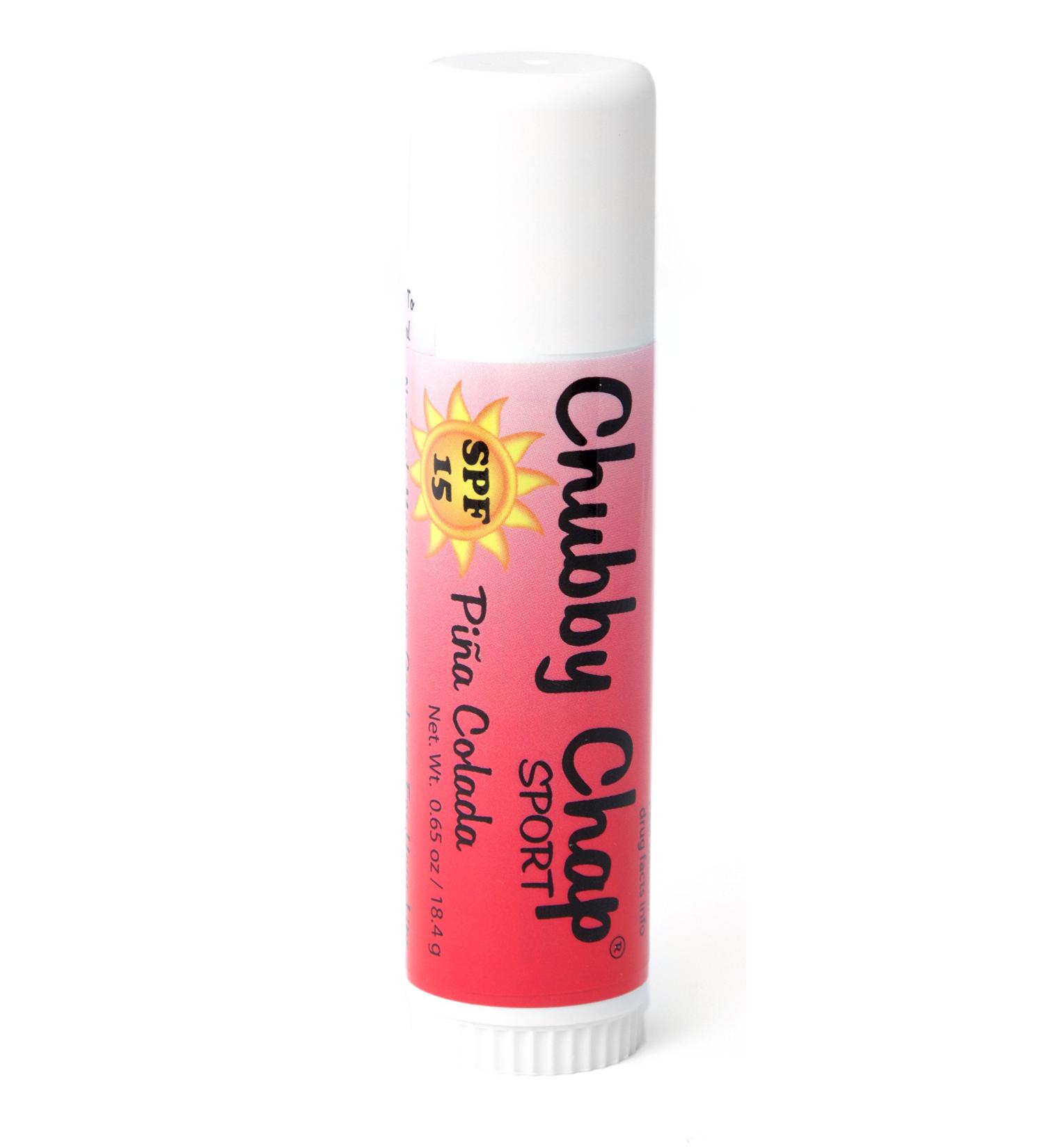 Chubby Chapstick - One (1x) Large Jumbo Chapstick Natural Chapstick SPF 15 - .5 Ounce Lip Balm (Pina Colada)