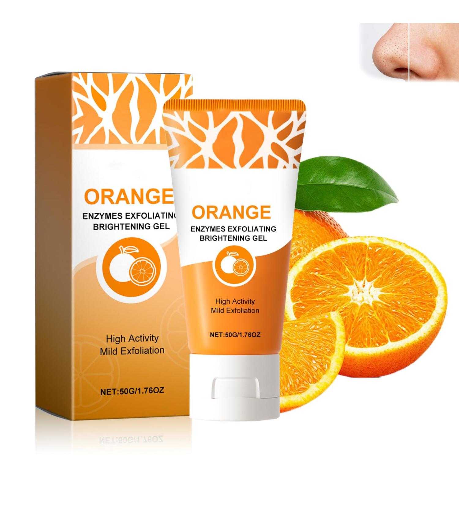 Gel Exfoliant Doux L'Orange Pour Le Visage Et Le Corps Gommage Visage La Vitamine C Nettoyant En Profondeur Et Hydratant Convient Tous Les Types De Peau (1 PCS) - Buy Online on GoSupps.com