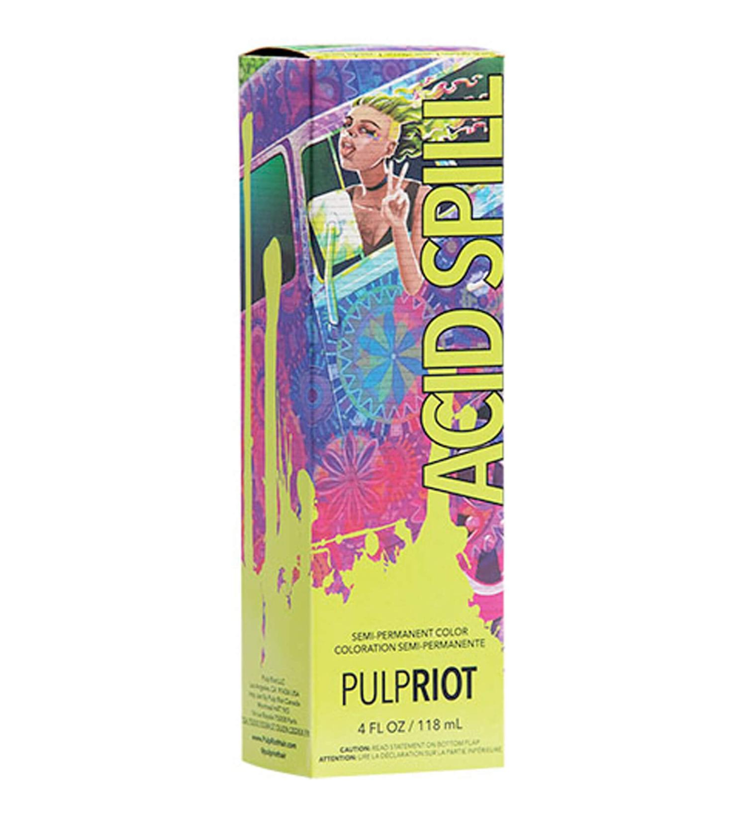 Pulp Riot Semi-Permanent Cruelty-Free & Vegan Hair Dye - Acid Spill 118ml