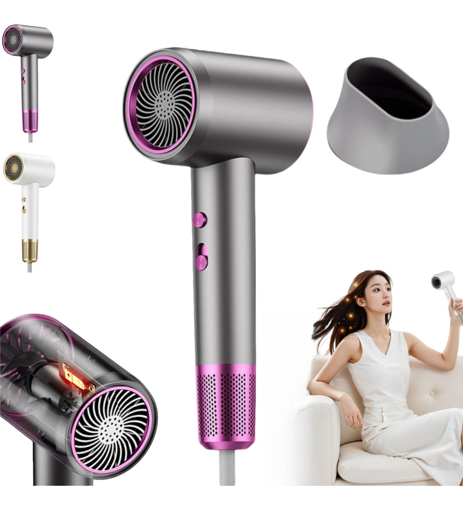 Numoya Numoya Jetspeed Hair Dryer Numoya Jetspeed Hair Dryer Numoya Jet Speed High-Speed Hair Dryer Travel Size Eliminates Frizz Avyra Blow Dryer with Diffuser for Curly Hair (Purple Gray) - Buy Online on GoSupps.com