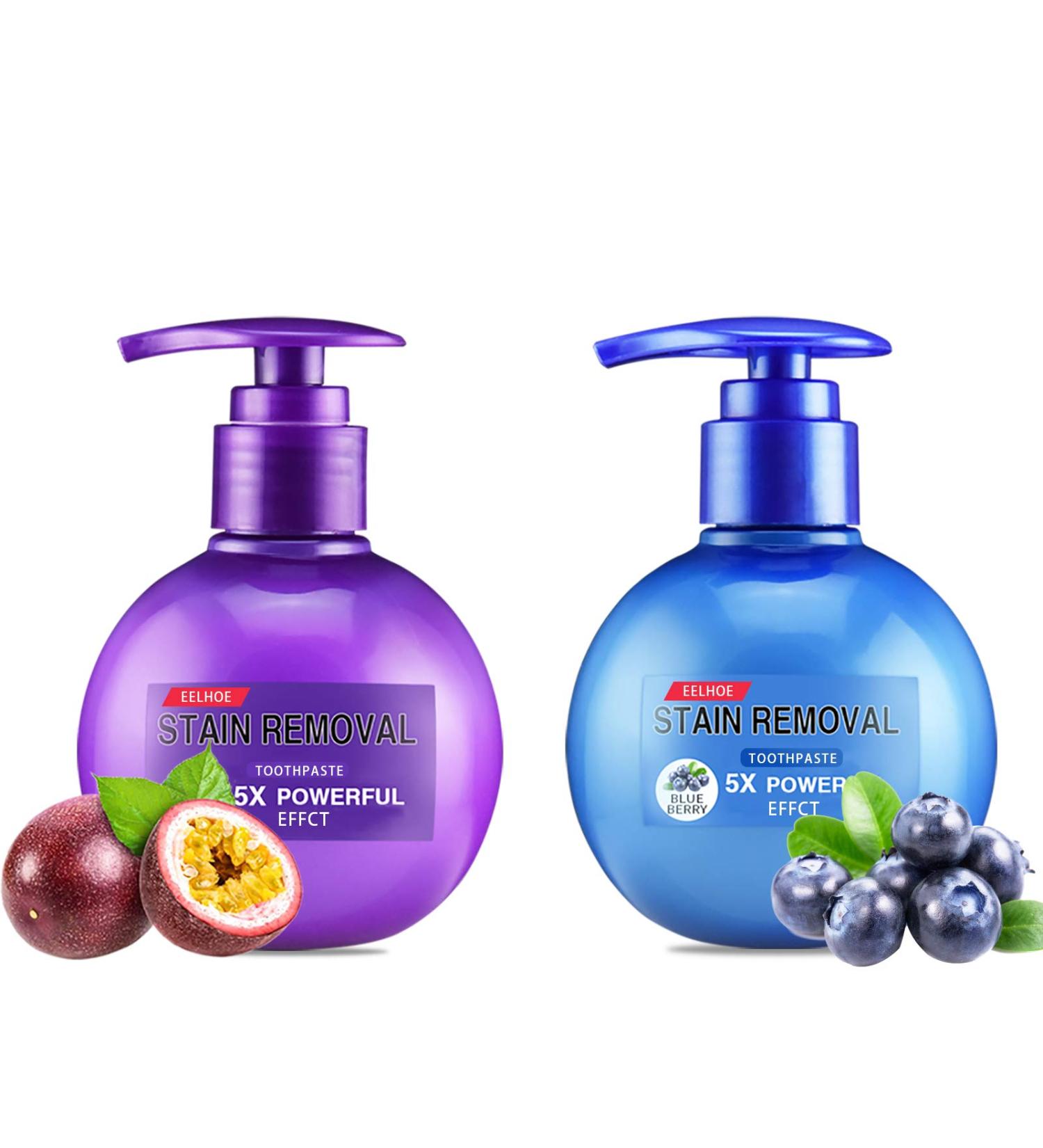 FREEORR 2Pcs Stain Removal Gel Toothpaste - Fresh Breath, Fight Bleeding Gums, Durable Pump Design - Buy Online on GoSupps.com