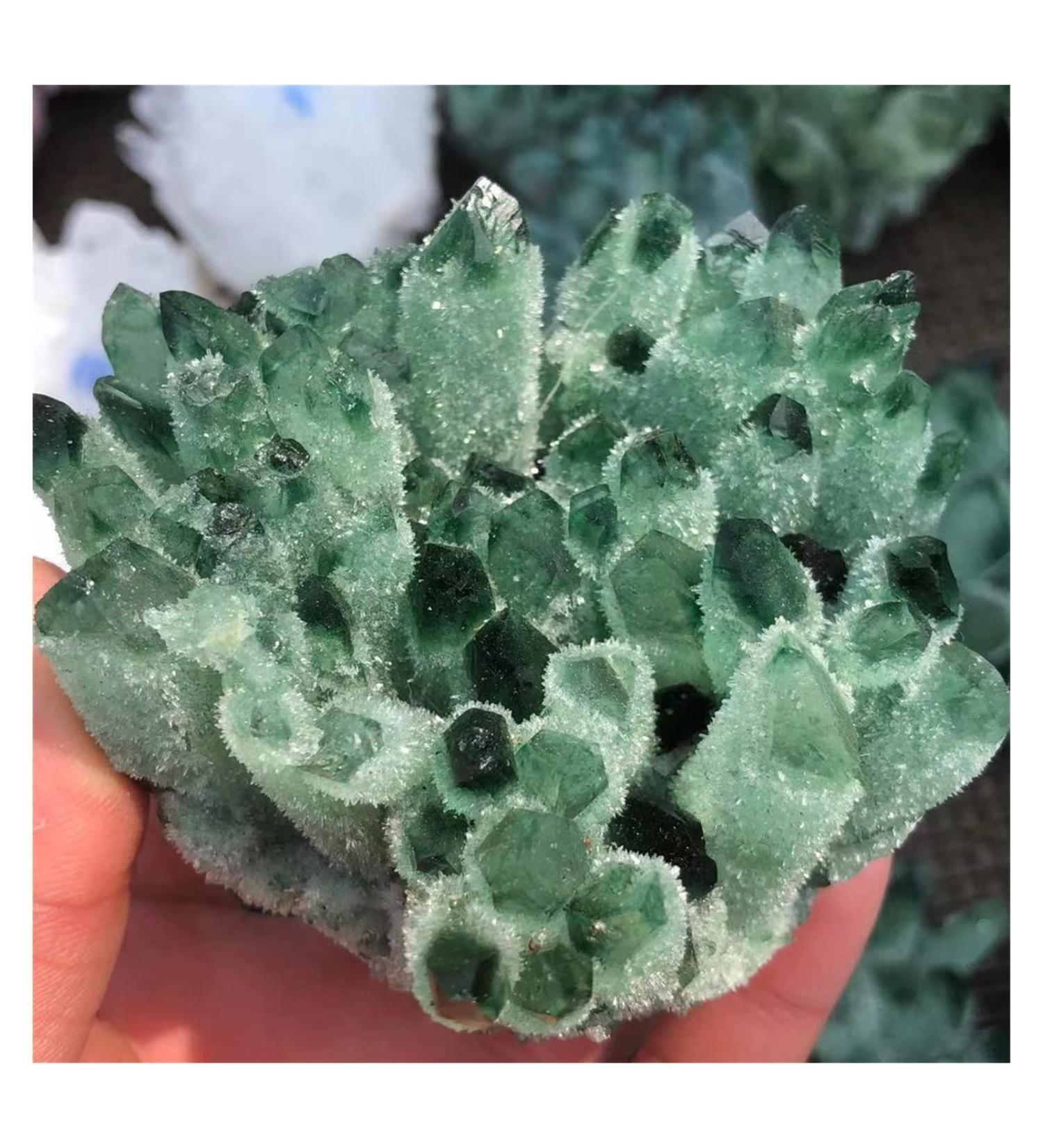 Natural Crystal Rough 300-400G Hot Weather Crystal Cluster Made from Chrysanthemum Green Processing ZJGIDTEM - Buy Online on GoSupps.com