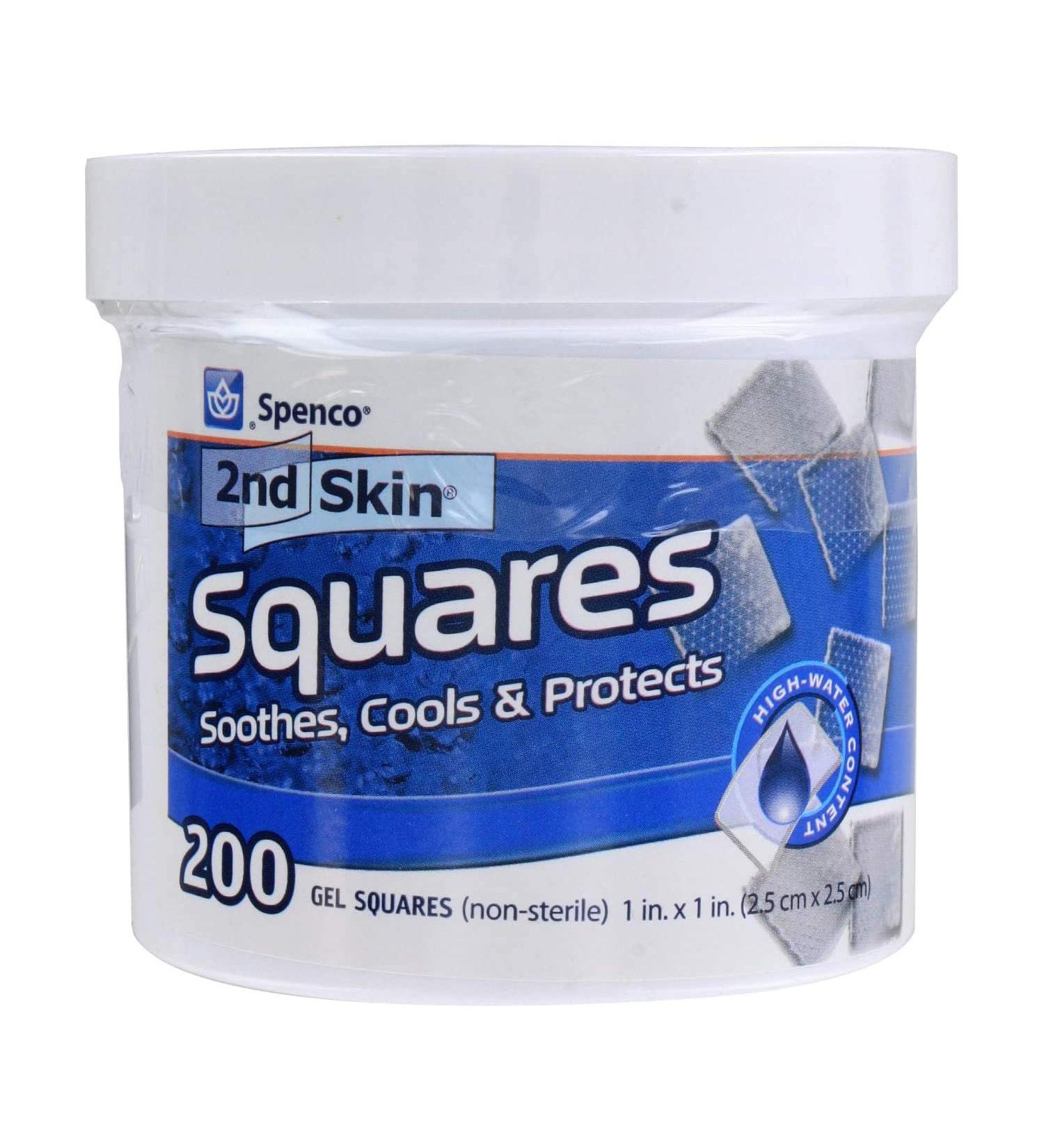 2nd Skin Squares 200-Count Gel Squares: Soothing Bacterial Barrier Protection - Buy Online on GoSupps.com