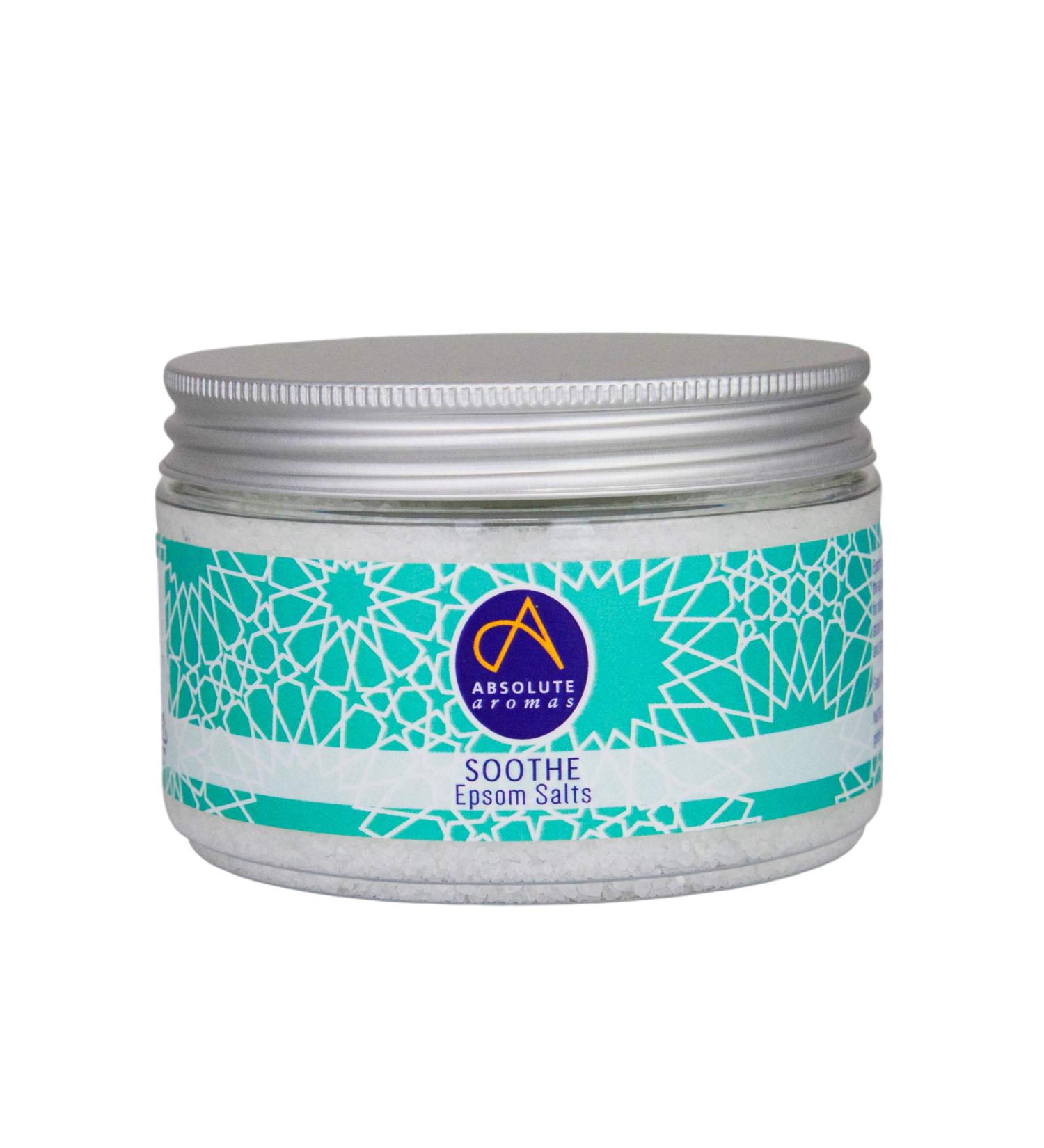 Absolute Aromas Sel d'Epsom Soothe pour Apaiser - Sulfate de Magn sium Infus d'Huiles Essentielles 100% Pures de N roli Petit Grain et Mandarine (300g) - Buy Online on GoSupps.com