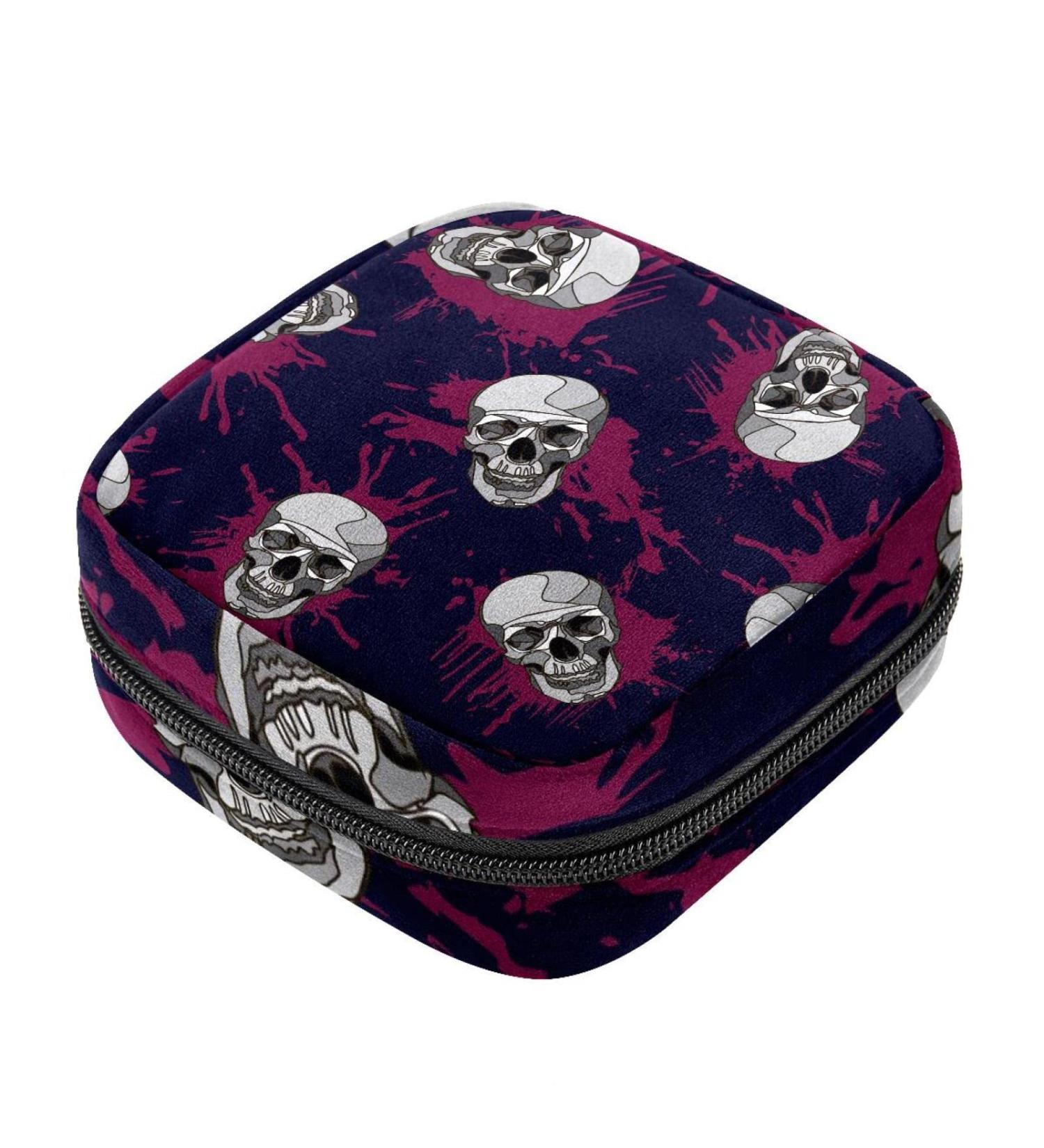 Menstruation Pad Bag with Zipper - Stylish & Functional Napkin Bag for Women & Girls | Collectible Designs - Buy Online on GoSupps.com