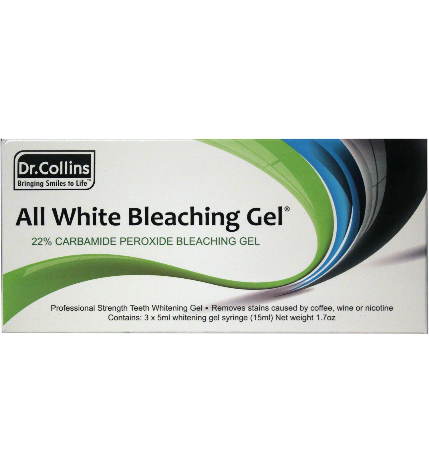 Dr. Collins All White 22% Carbamide Peroxide Whitening Gel - 0.17 Fl Oz (3 Pack) - Buy Online on GoSupps.com