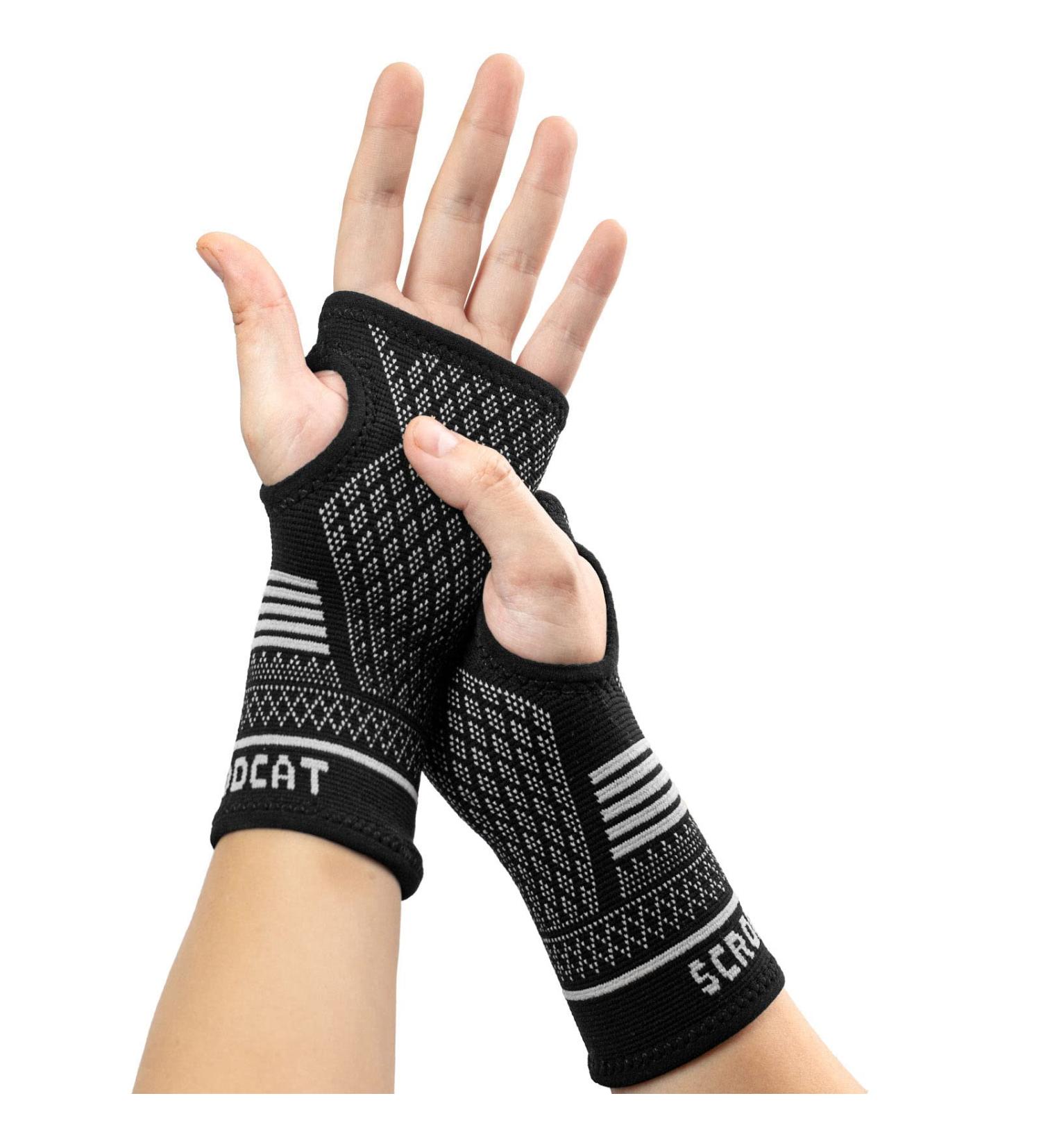 Silver Wrist Compression Sleeves (1 Pair) for Carpal Tunnel Relief - Arthritis Tendonitis Support for Men and Women - Breathable Sweat-Absorbing Design - Size Large - Buy Online on GoSupps.com