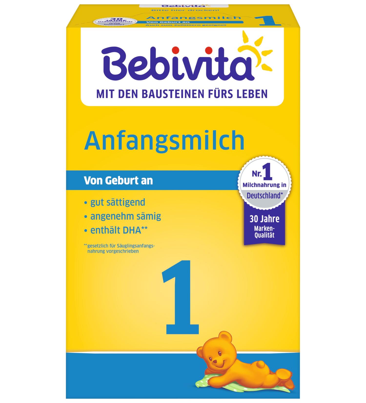 Bebivita milk formula 1 initial milk 500g pack of 5 (5x500g)