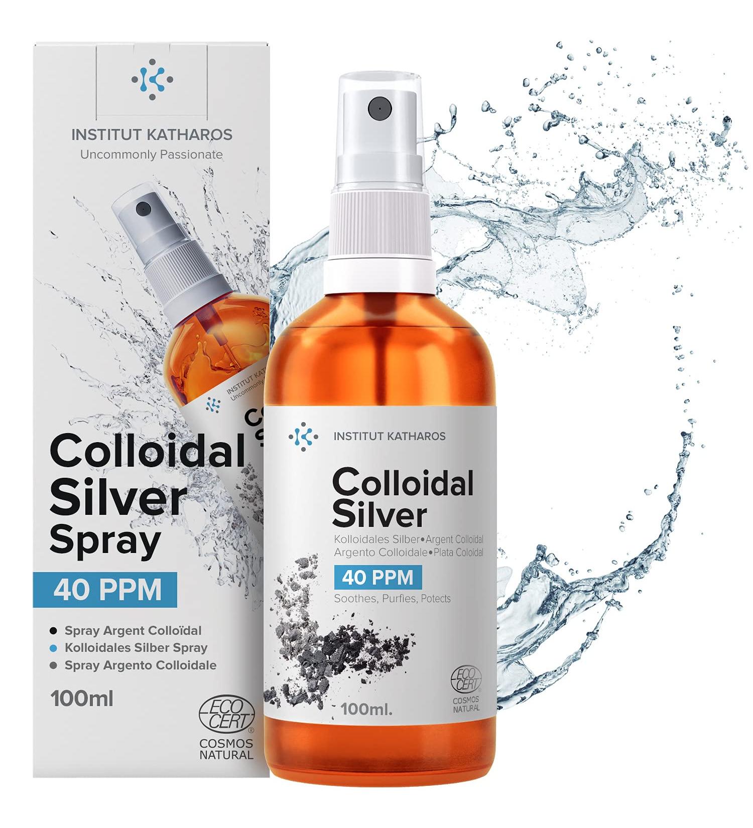 Premium Colloidal Silver Spray 40ppm 3.4 fl oz - Optimal Concentration Formula for Better Results | Laboratory Certified | Includes Free Spray Bottle & Ebook - Buy Online on GoSupps.com