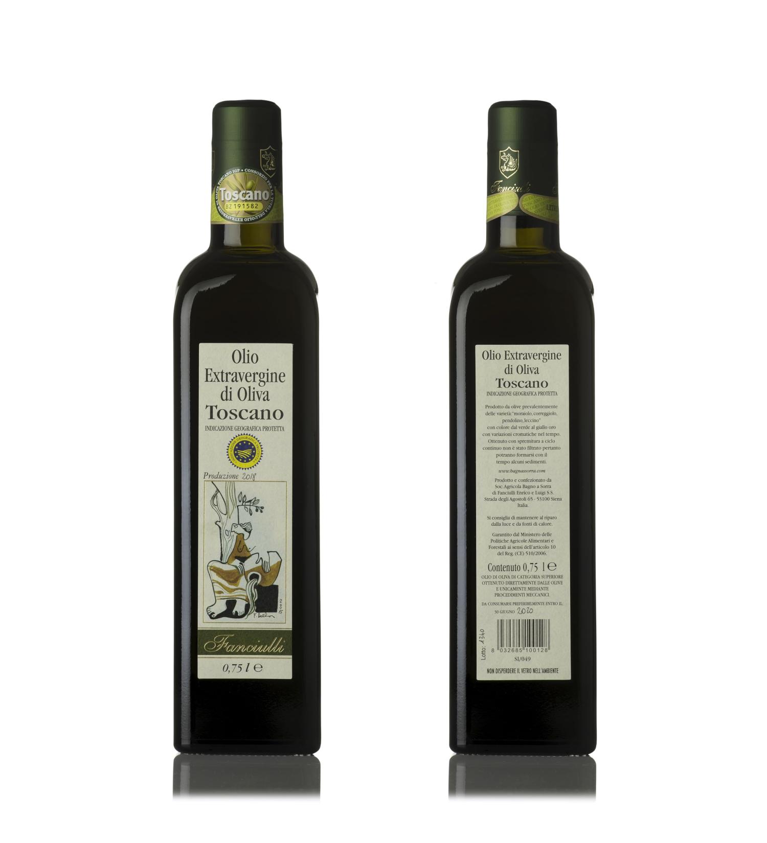 Oil Fanciulli-PGI Toscano-olive oil campaign 2023/2024-0.75L bottle - Buy Online on GoSupps.com