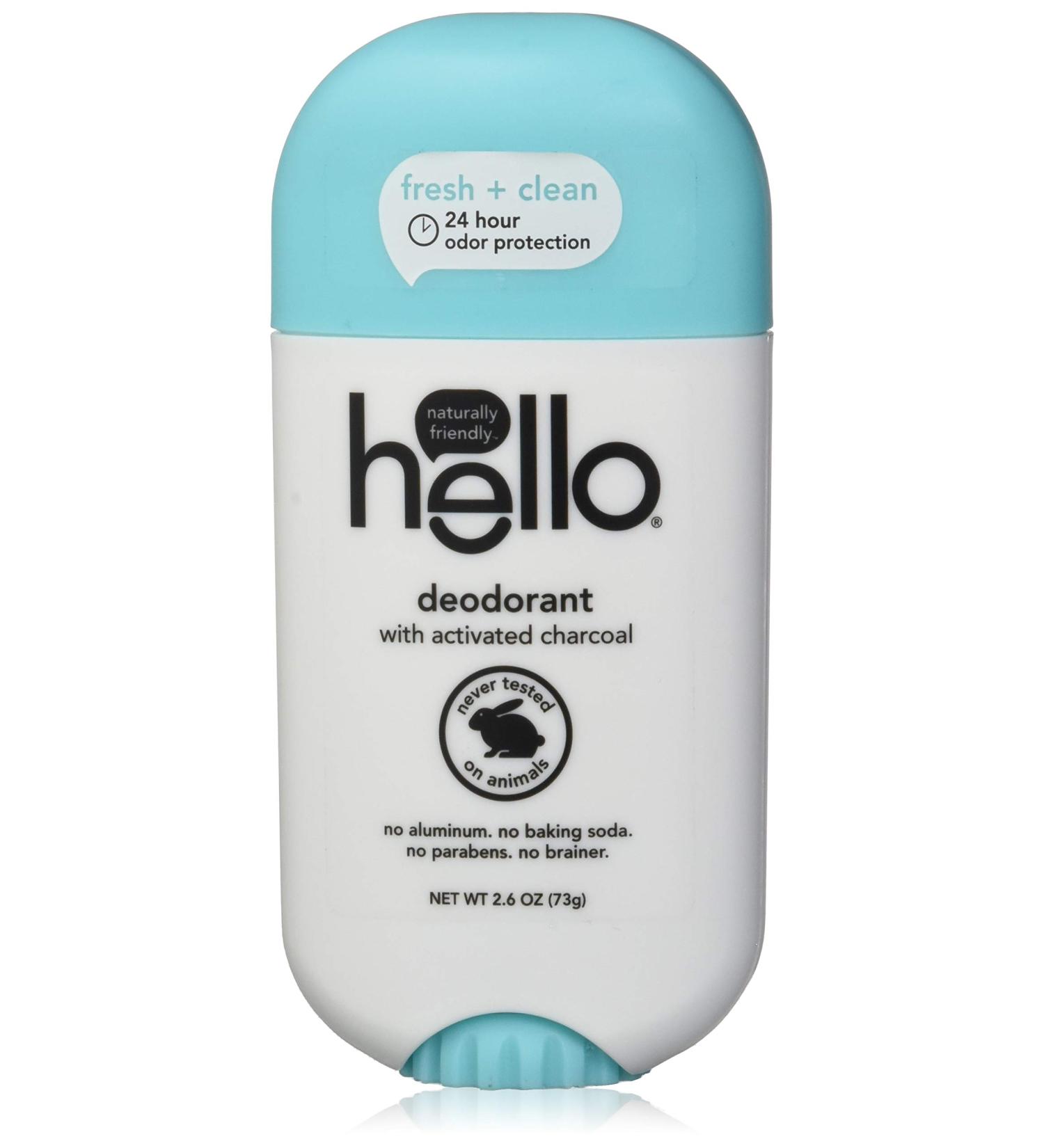 Hello Deodorant Activated Charcoal Fresh + Clean 2.6 oz - Natural Odor Control - Buy Online on GoSupps.com