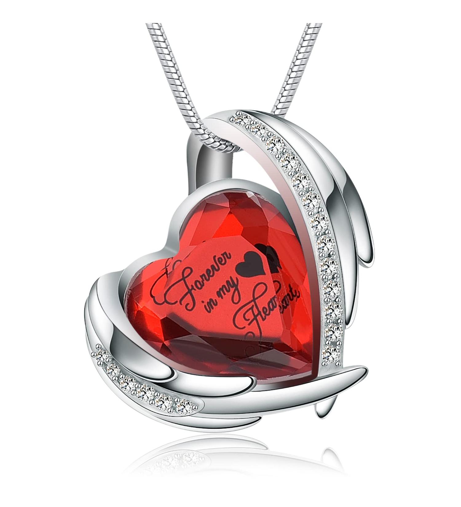 VCCWYQK Cremation Jewelry Crystal Heart Necklace for Ashes Urn Necklace Keepsake for Urn for Memorial Jewelry Red - Buy Online on GoSupps.com