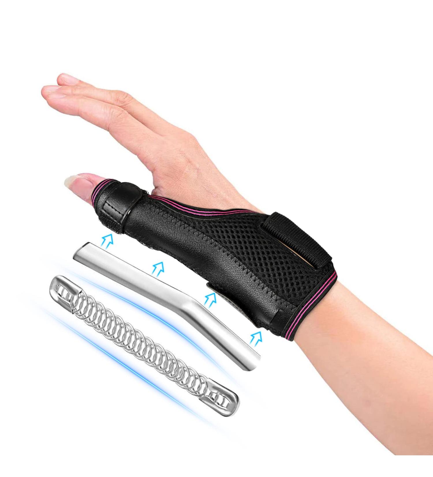 Fasola Reversible Thumb Brace - Breathable Thumb Support with Metal Splint - Carpal Tunnel & Arthritis Relief - L Rose - Buy Online on GoSupps.com